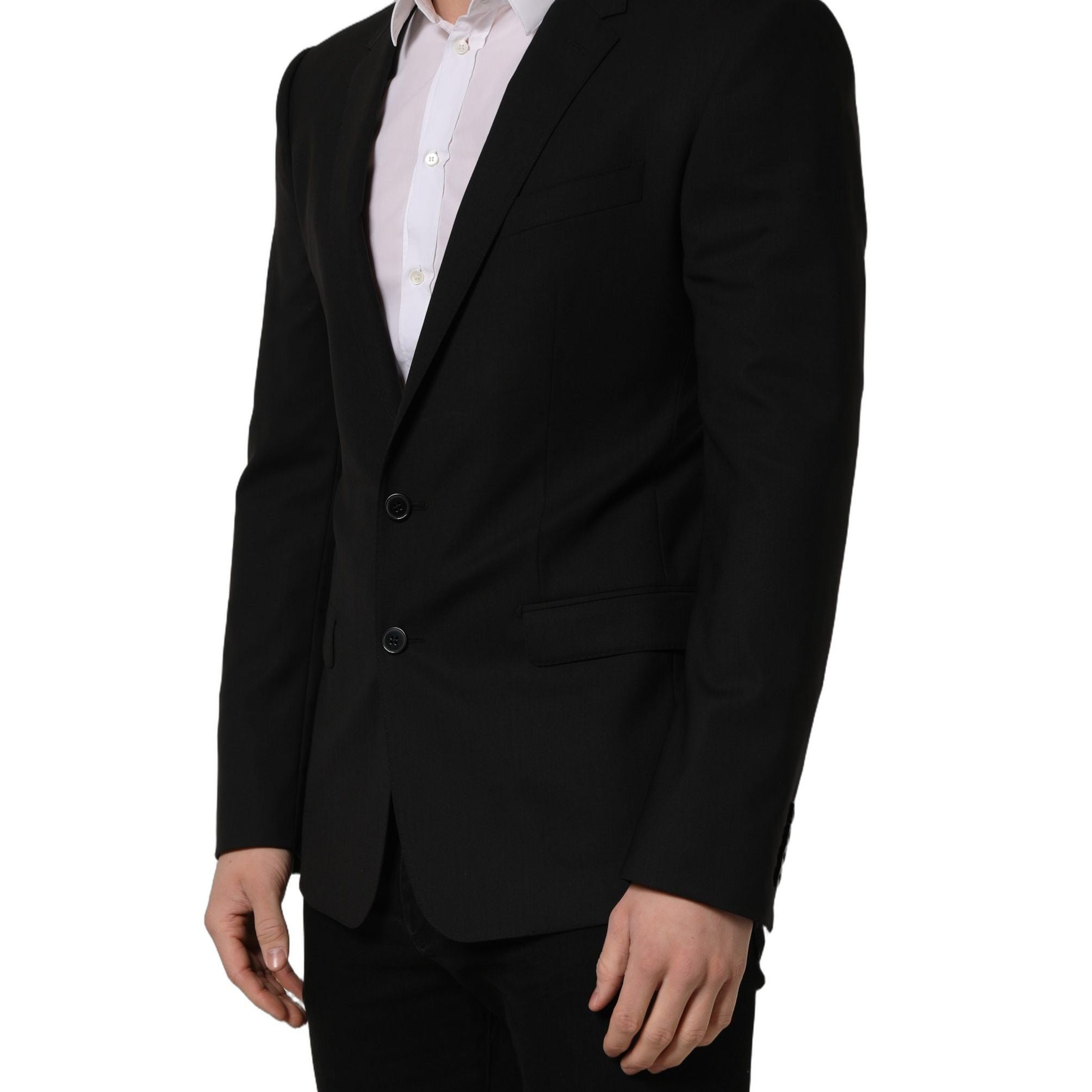 Dolce & Gabbana Black Wool Single Breasted Blazer Jacket