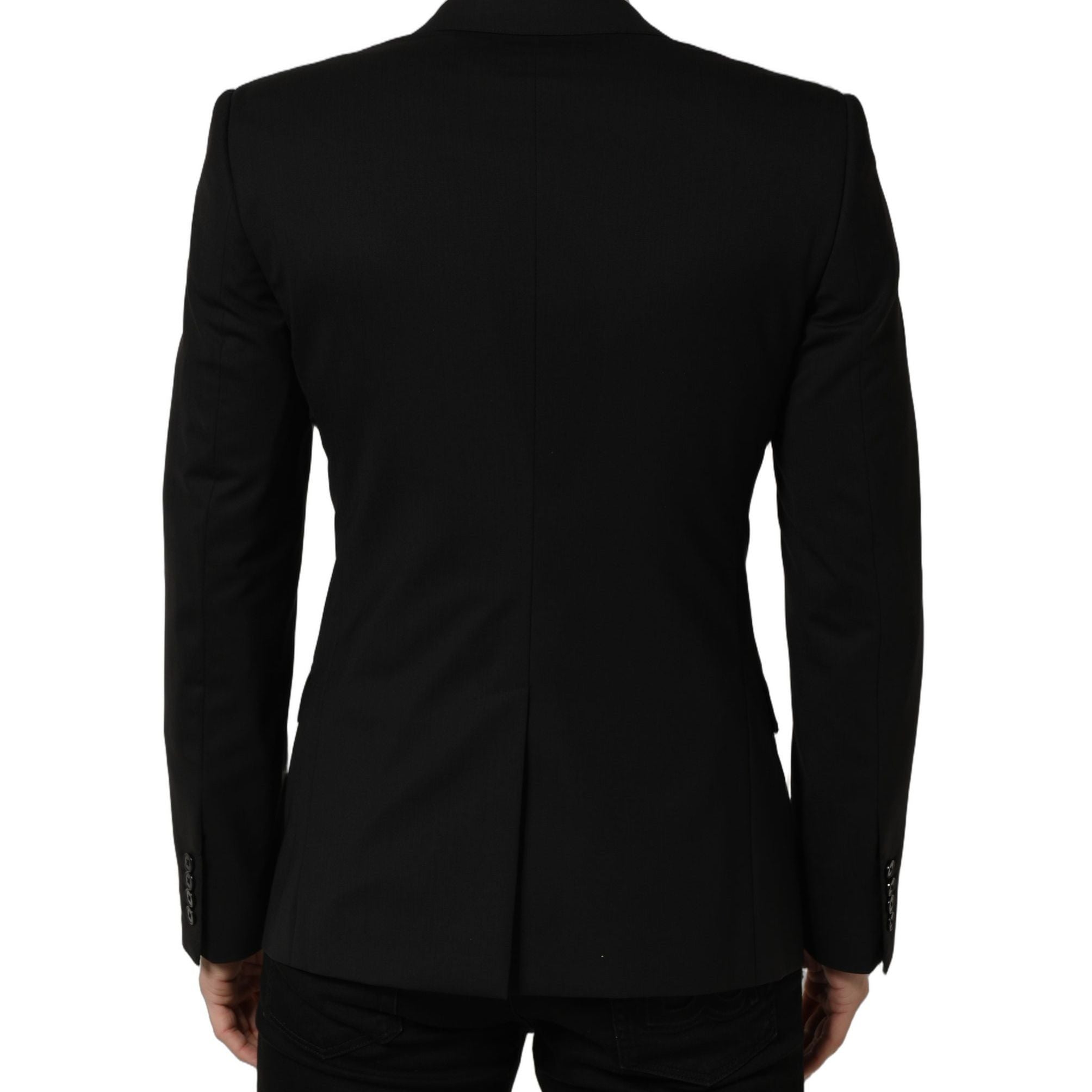 Dolce & Gabbana Black Wool Single Breasted Blazer Jacket