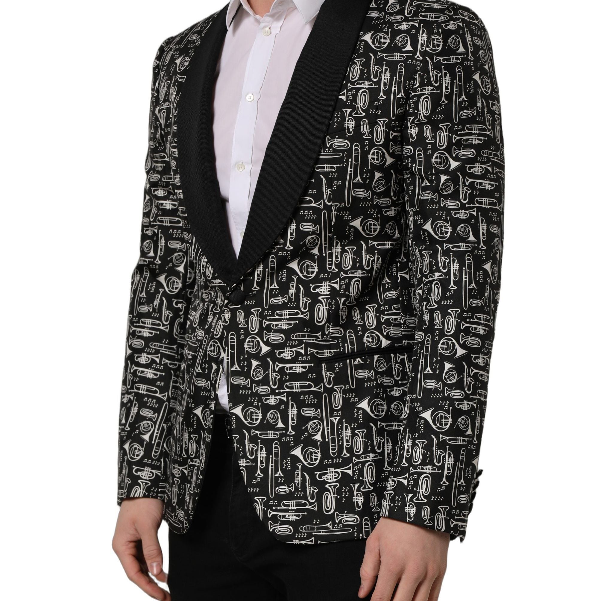 Dolce & Gabbana Black Crystal Embellished Coat Blazer Jacket
