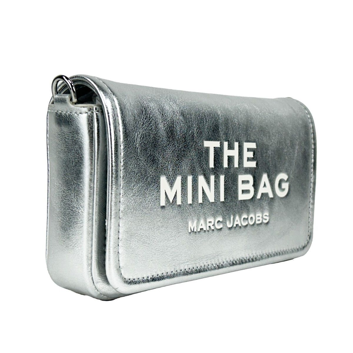 Marc Jacobs The Metallic Leather Chain Mini Bag - Silver
