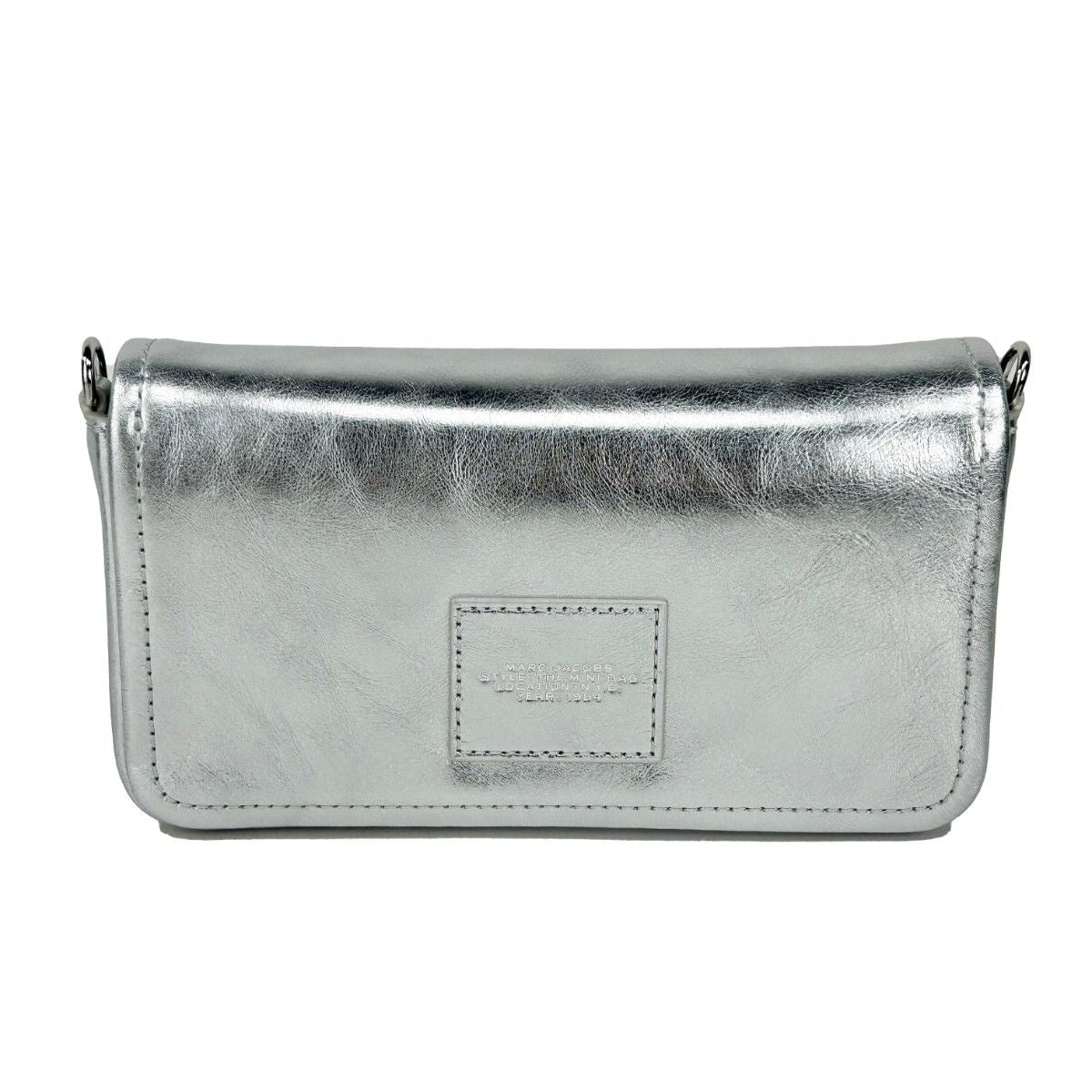 Marc Jacobs The Metallic Leather Chain Mini Bag - Silver
