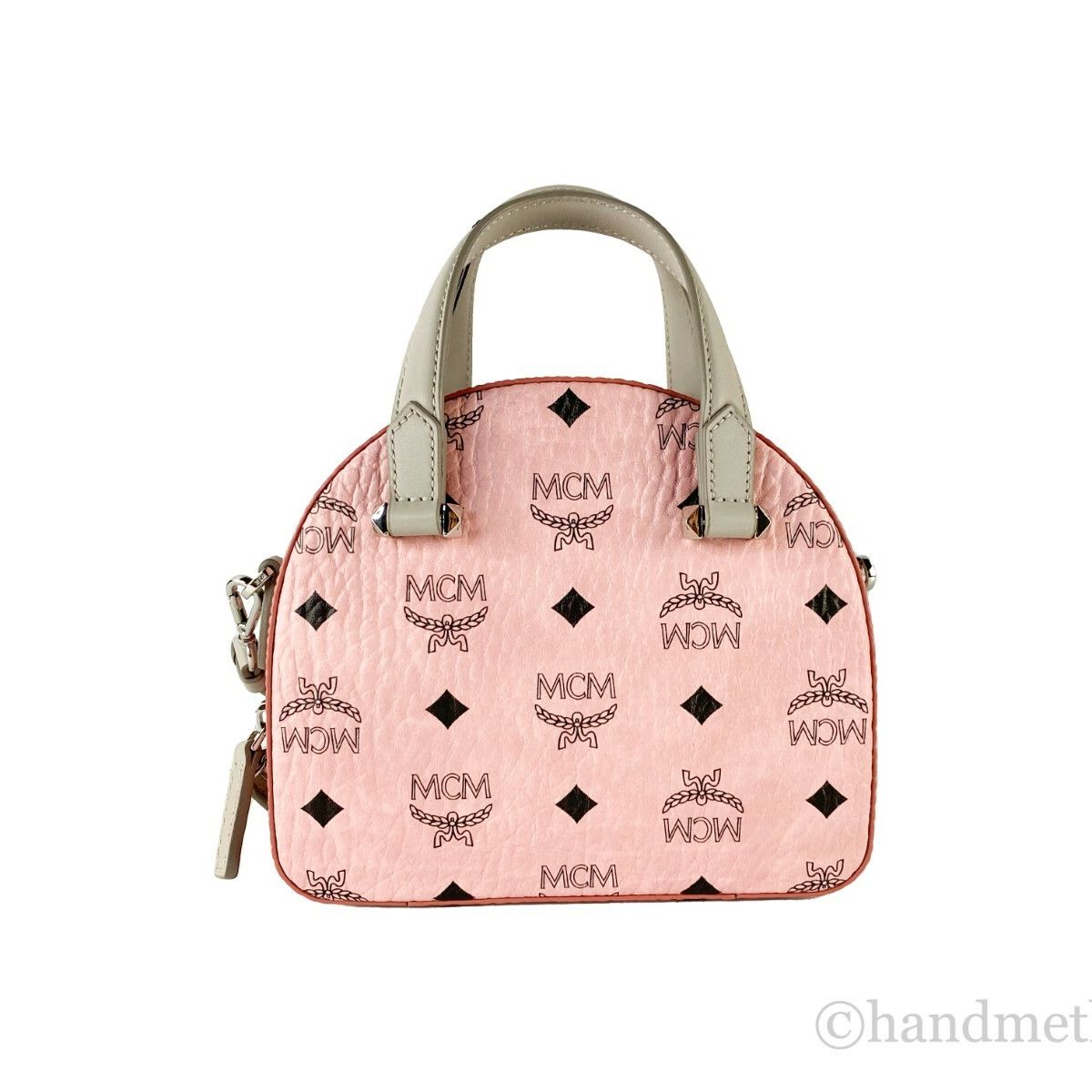 MCM Signature Half Moon Top Handle Crossbody Bag