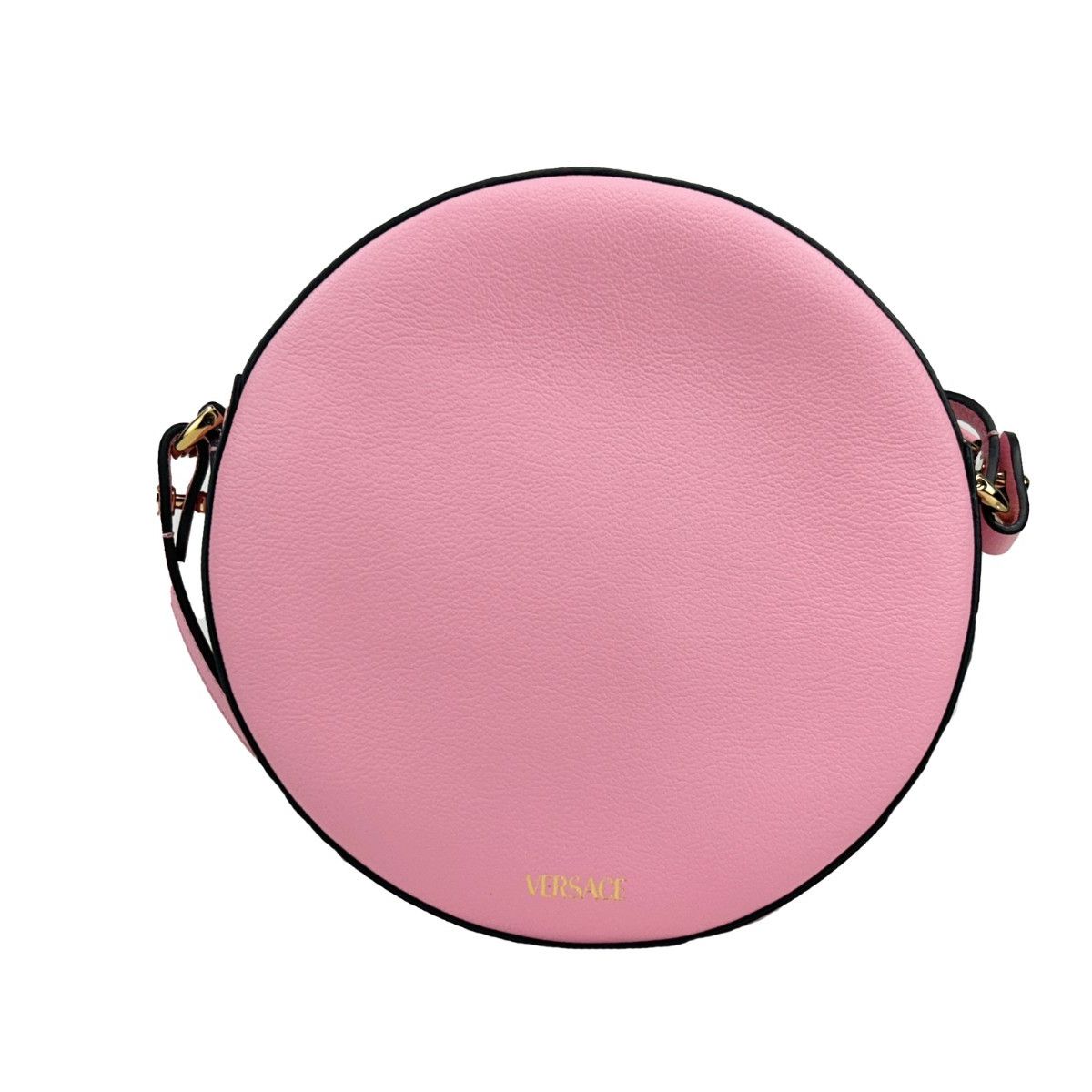 Versace Round Disco Leather Camera Case Crossbody Bag