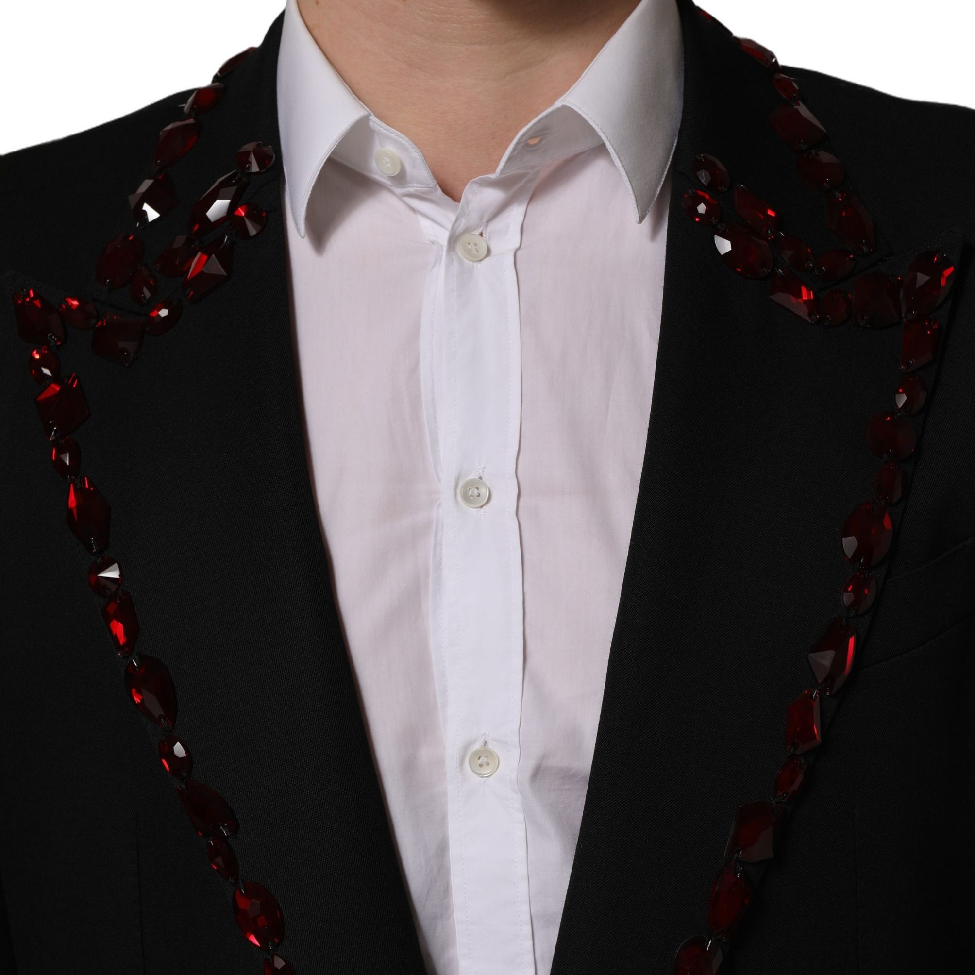 Dolce & Gabbana Black Crystal Embellished 2 Piece Suit