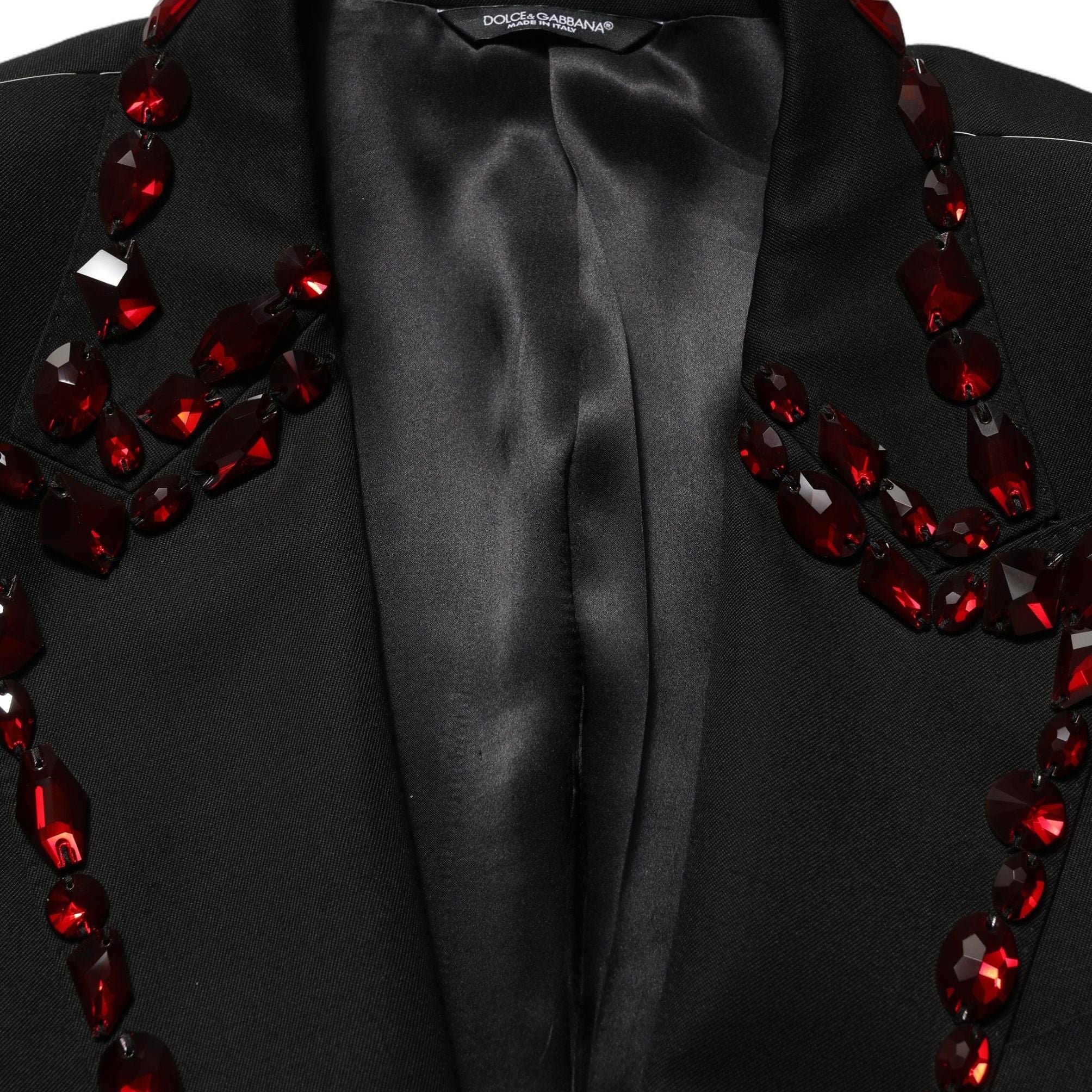 Dolce & Gabbana Black Crystal Embellished 2 Piece Suit