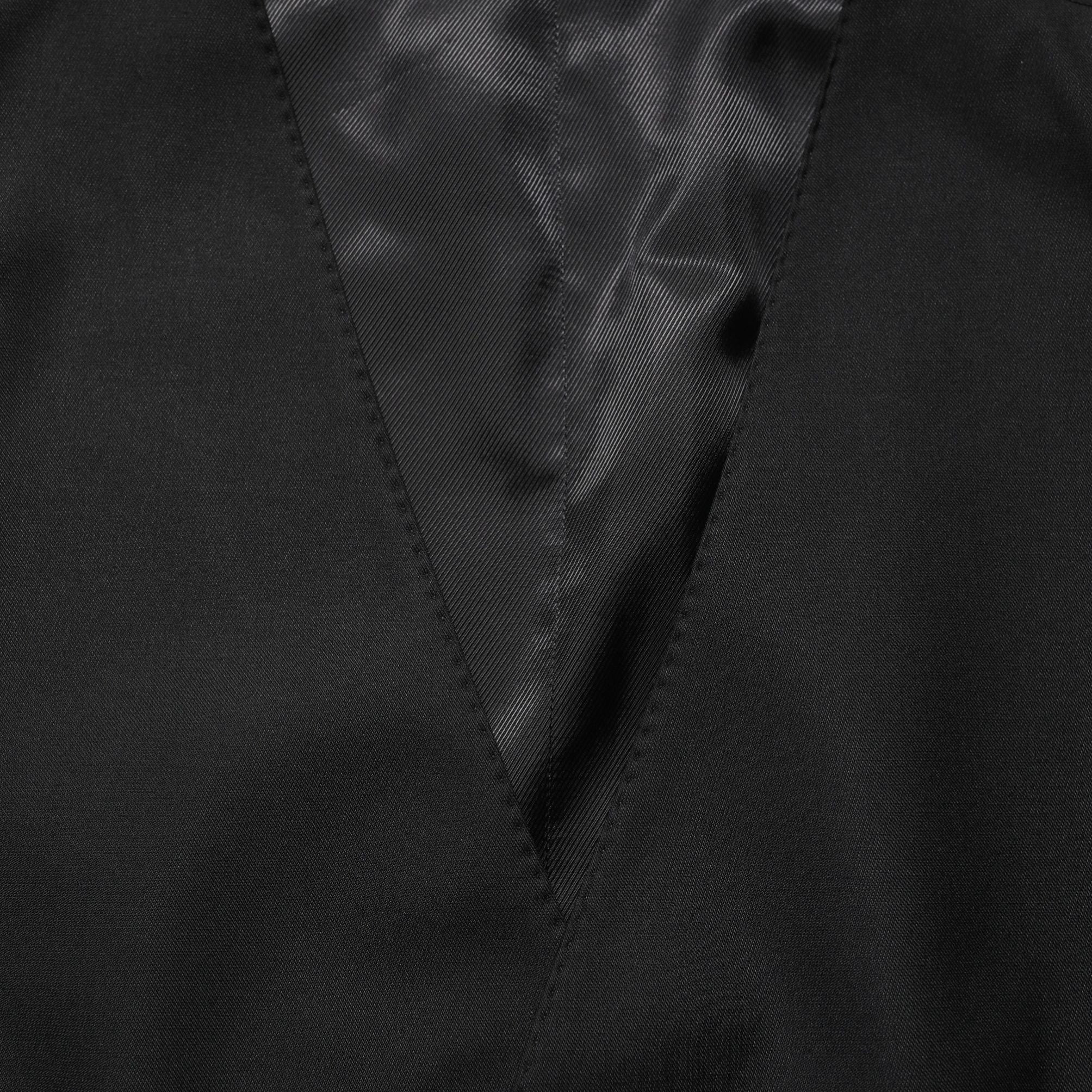 Dolce & Gabbana Black Wool Single Breasted Waistcoat Vest