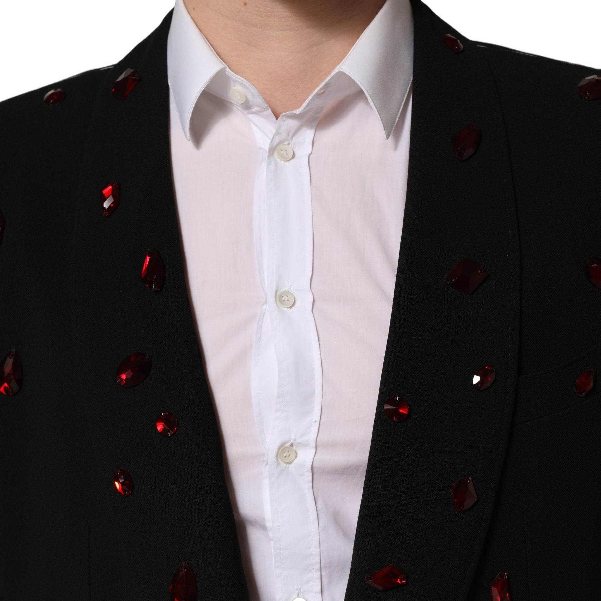 Dolce & Gabbana Black Crystal Embellished 2 Piece Suit