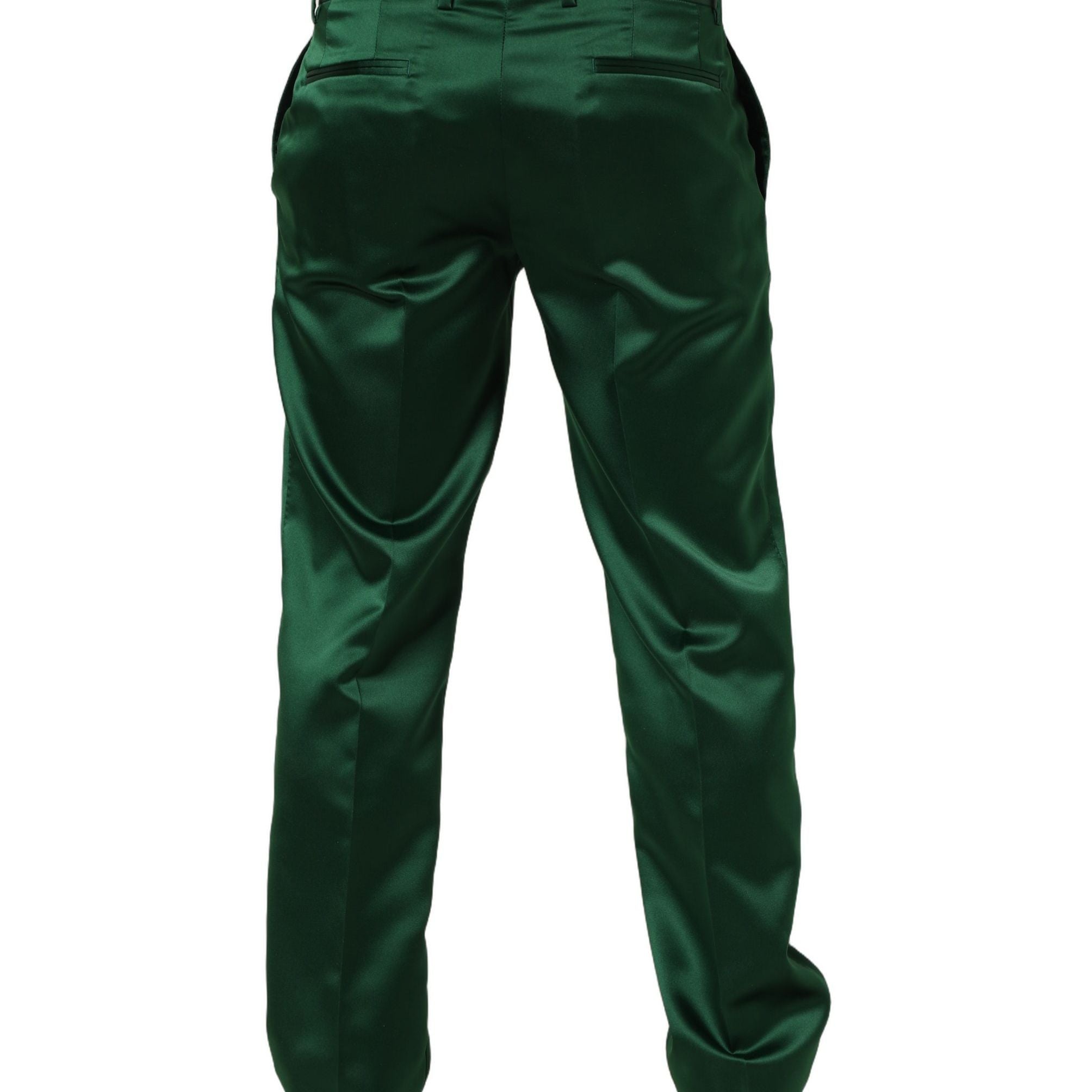 Dolce & Gabbana Dark Green Tapered Leg Dress Trouser Pants