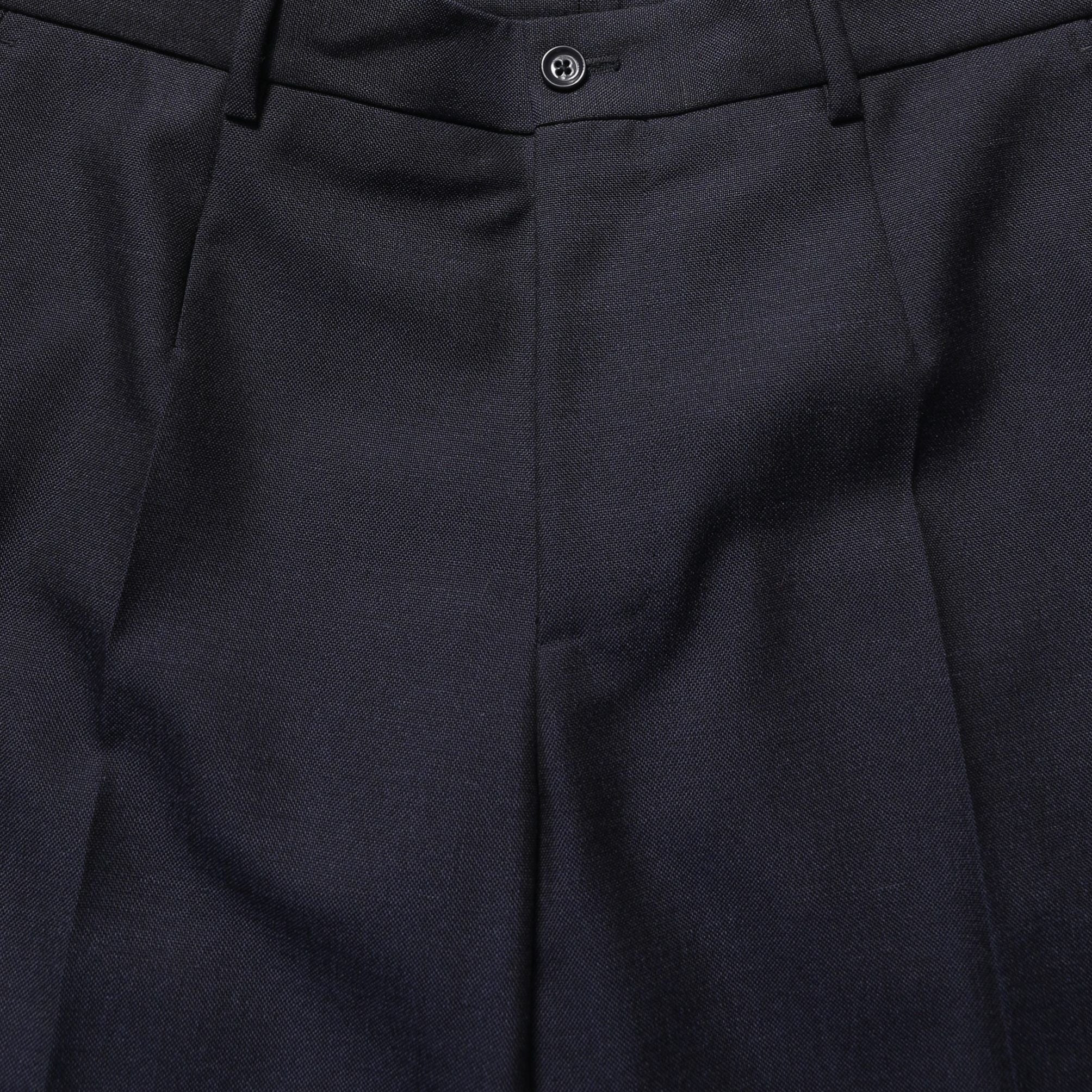 Dolce & Gabbana Black Wool Tapered Leg Dress Trouser Pants