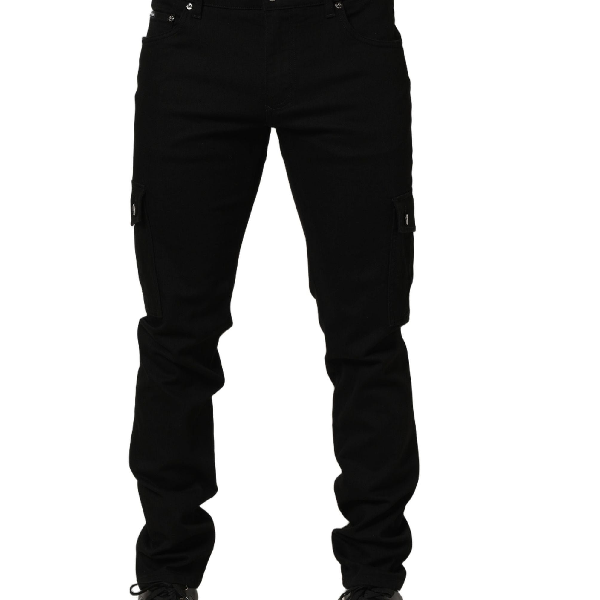 Dolce & Gabbana Black Cotton Stretch Skinny Men Denim Jeans