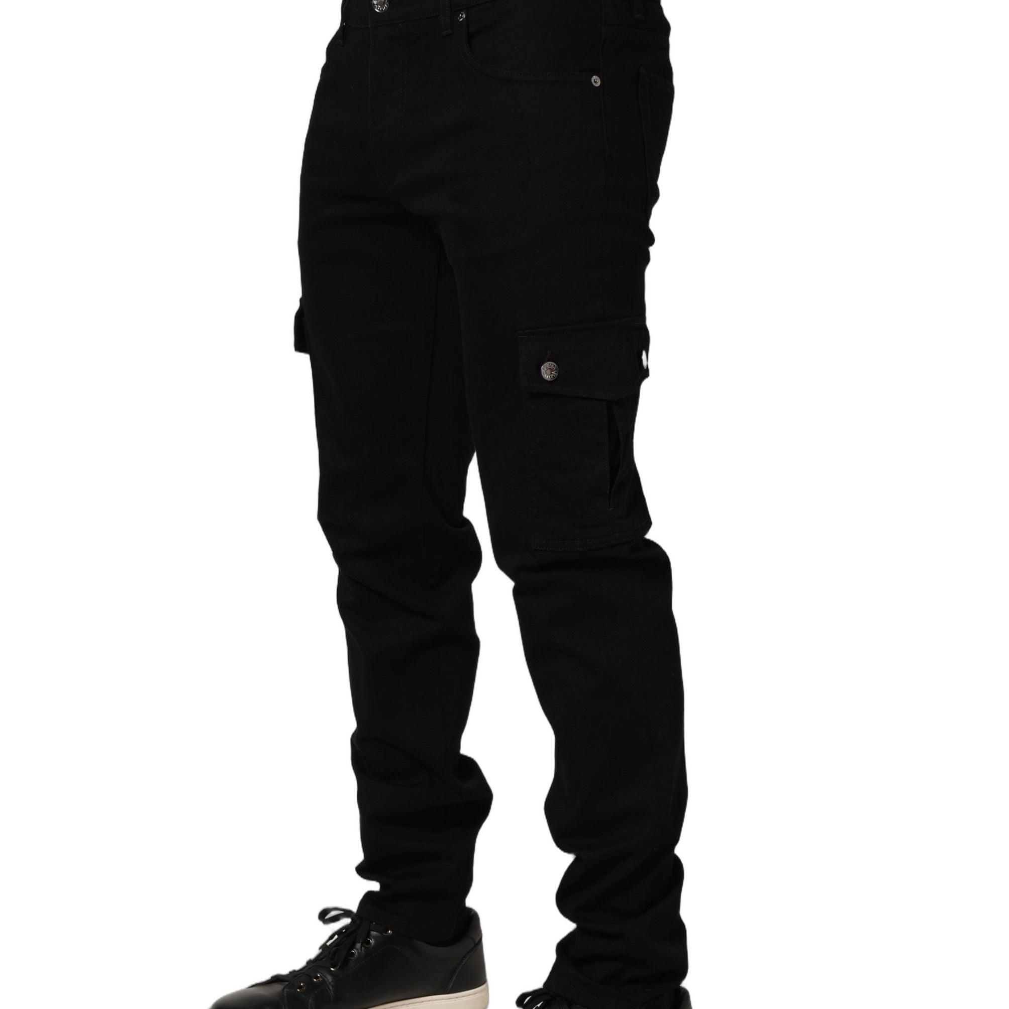 Dolce & Gabbana Black Cotton Stretch Skinny Men Denim Jeans
