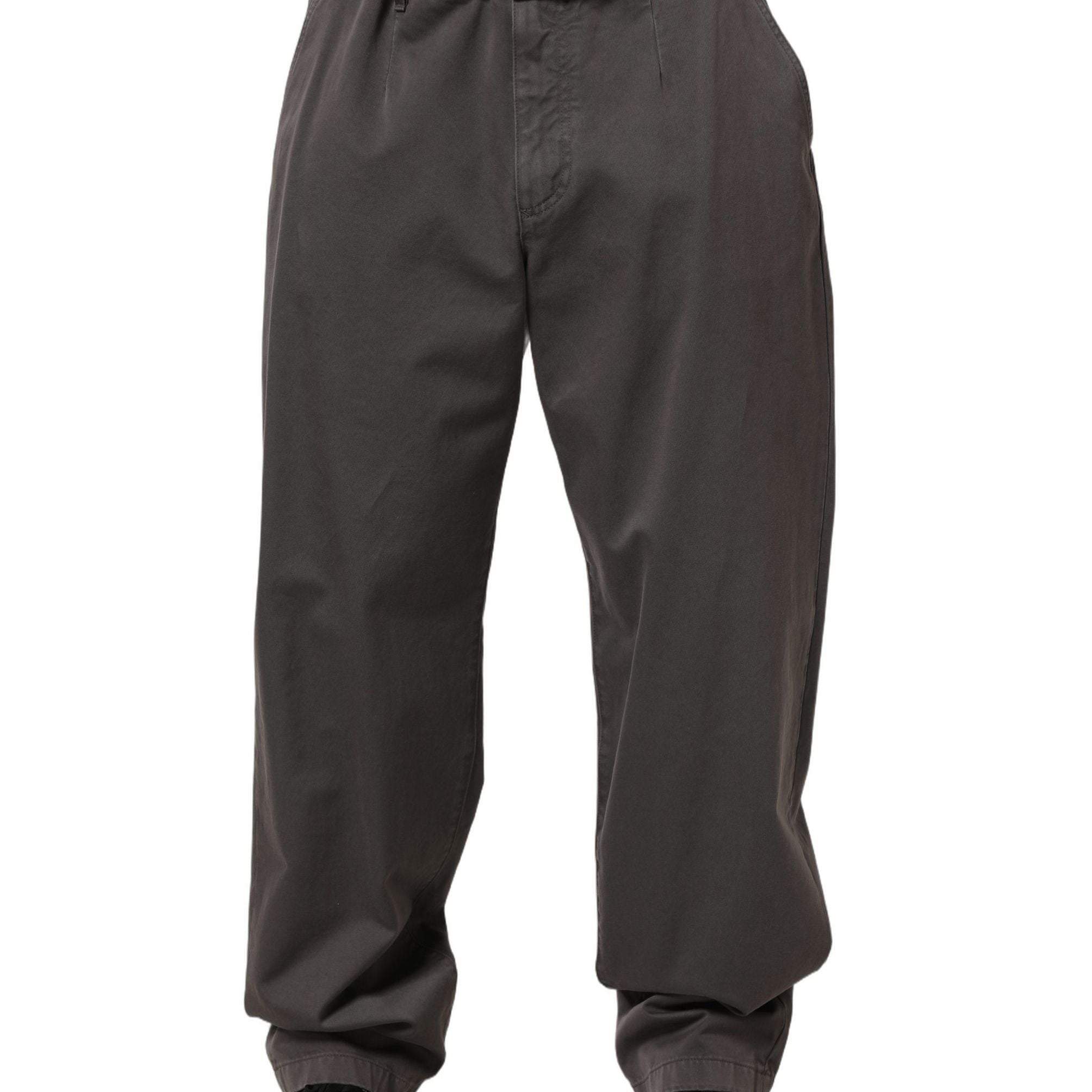 Dolce & Gabbana Dark Gray MidWaist Straight Men Trouser Pants