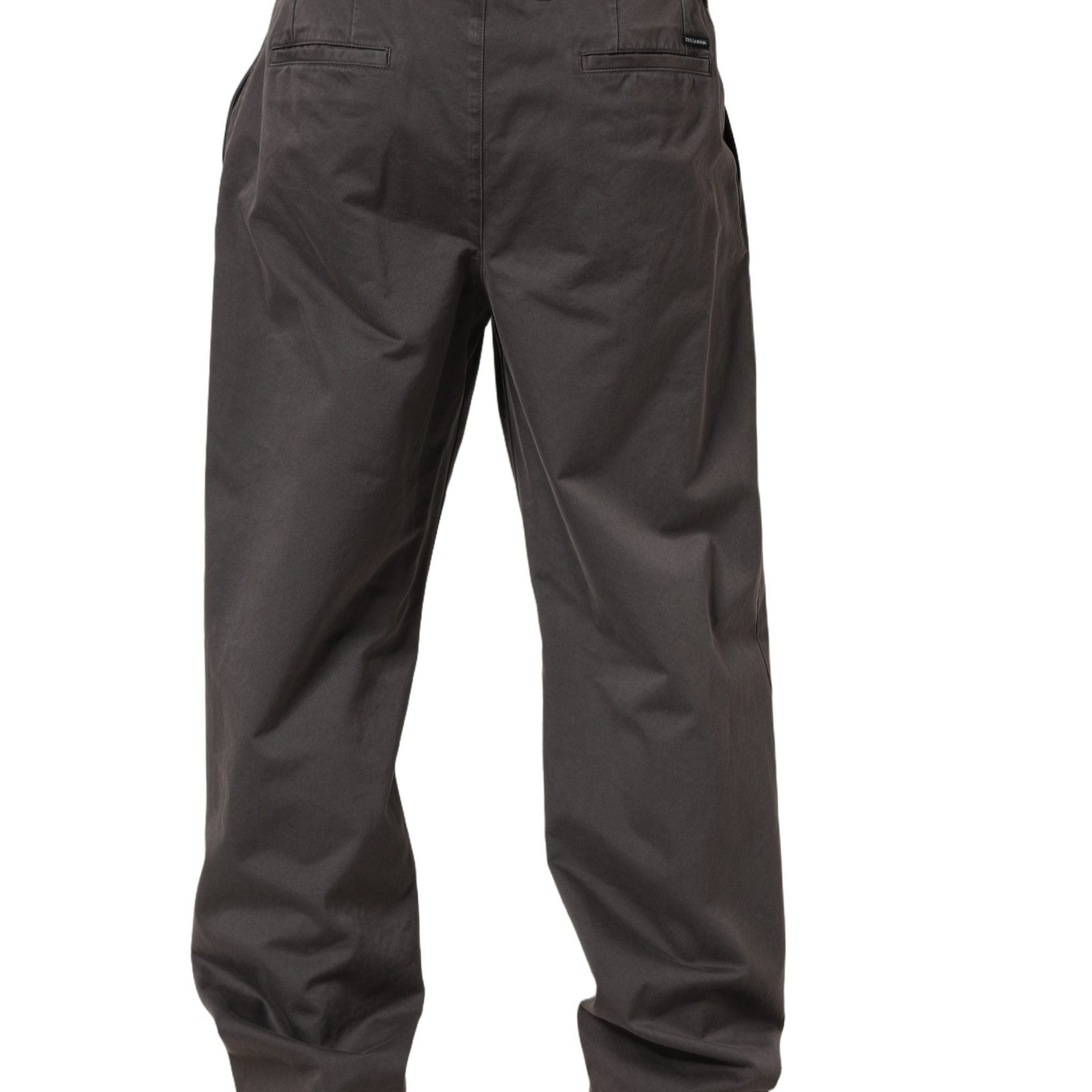 Dolce & Gabbana Dark Gray MidWaist Straight Men Trouser Pants