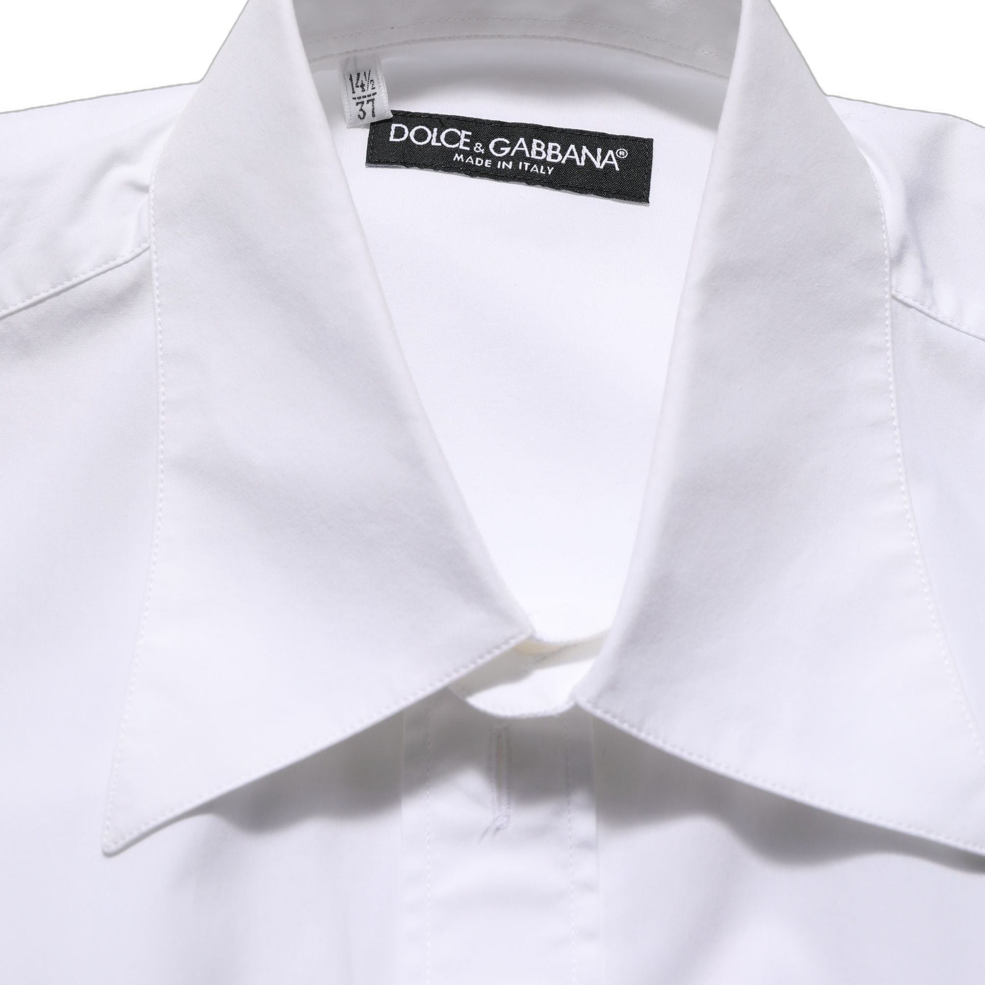 Dolce & Gabbana White Cotton Sleeveless Formal Dress Shirt