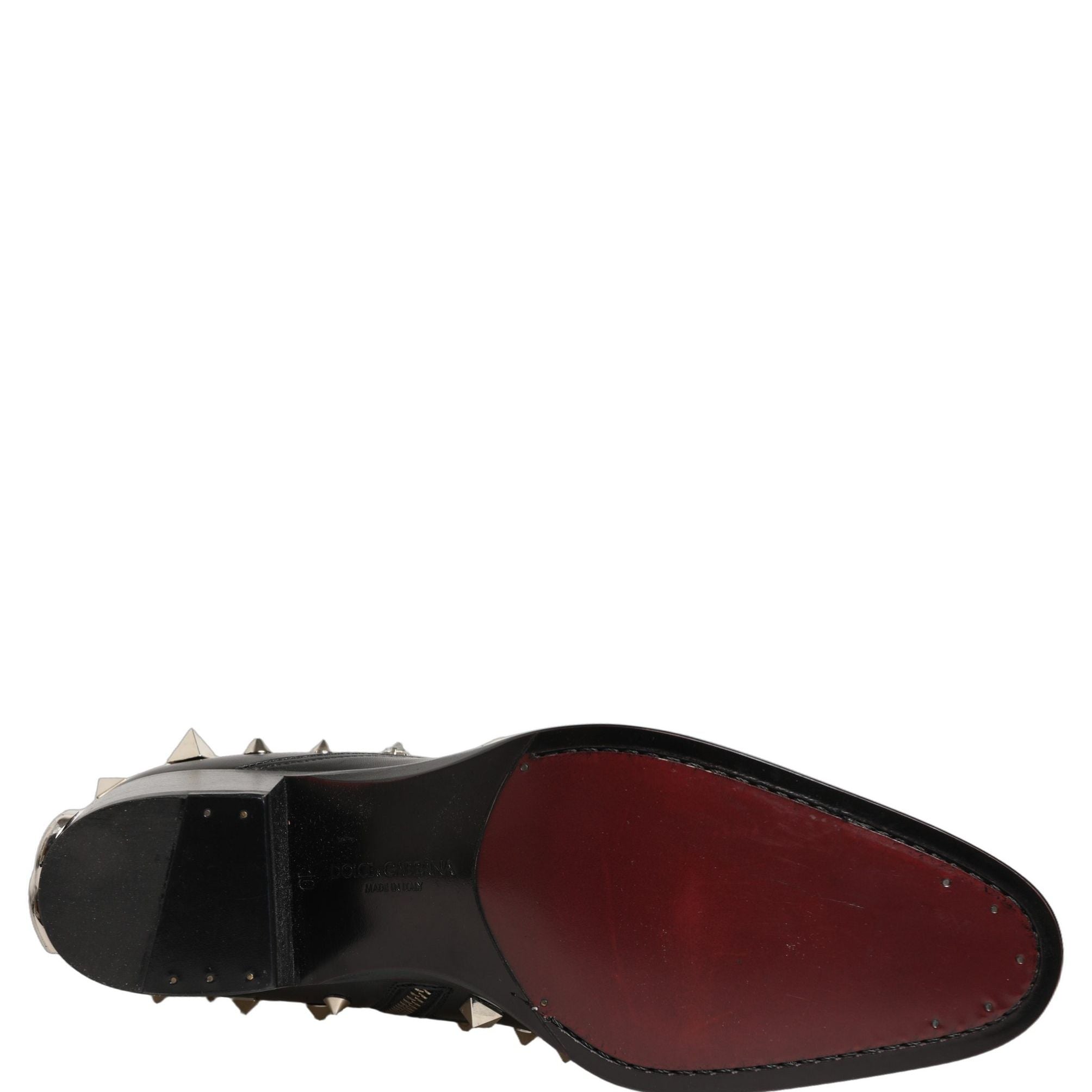 Dolce & Gabbana Black Crystal Embellished Short Boots Shoes
