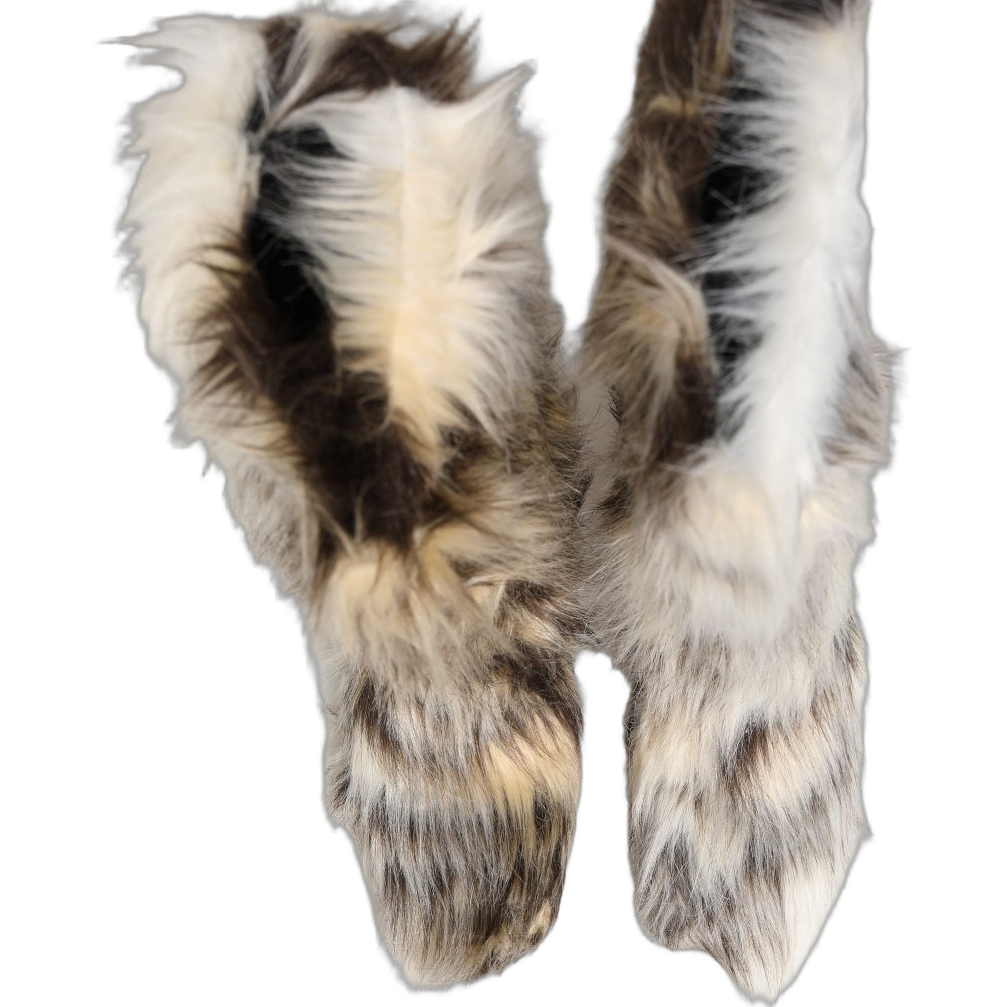 Dolce & Gabbana Multicolor Knee High Faux Fur Boots Shoes