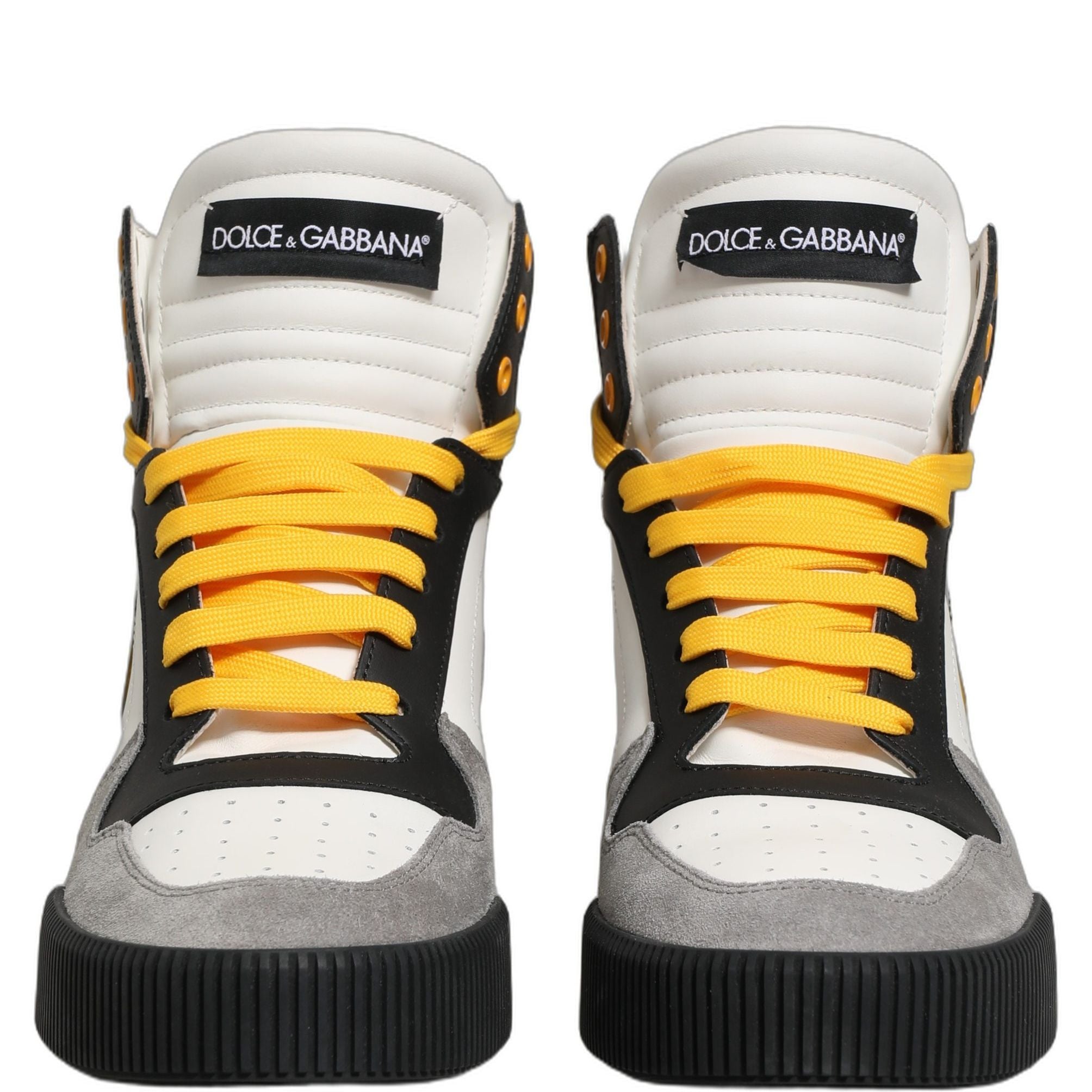 Dolce & Gabbana Multicolor Leather High Top Sneakers Shoes