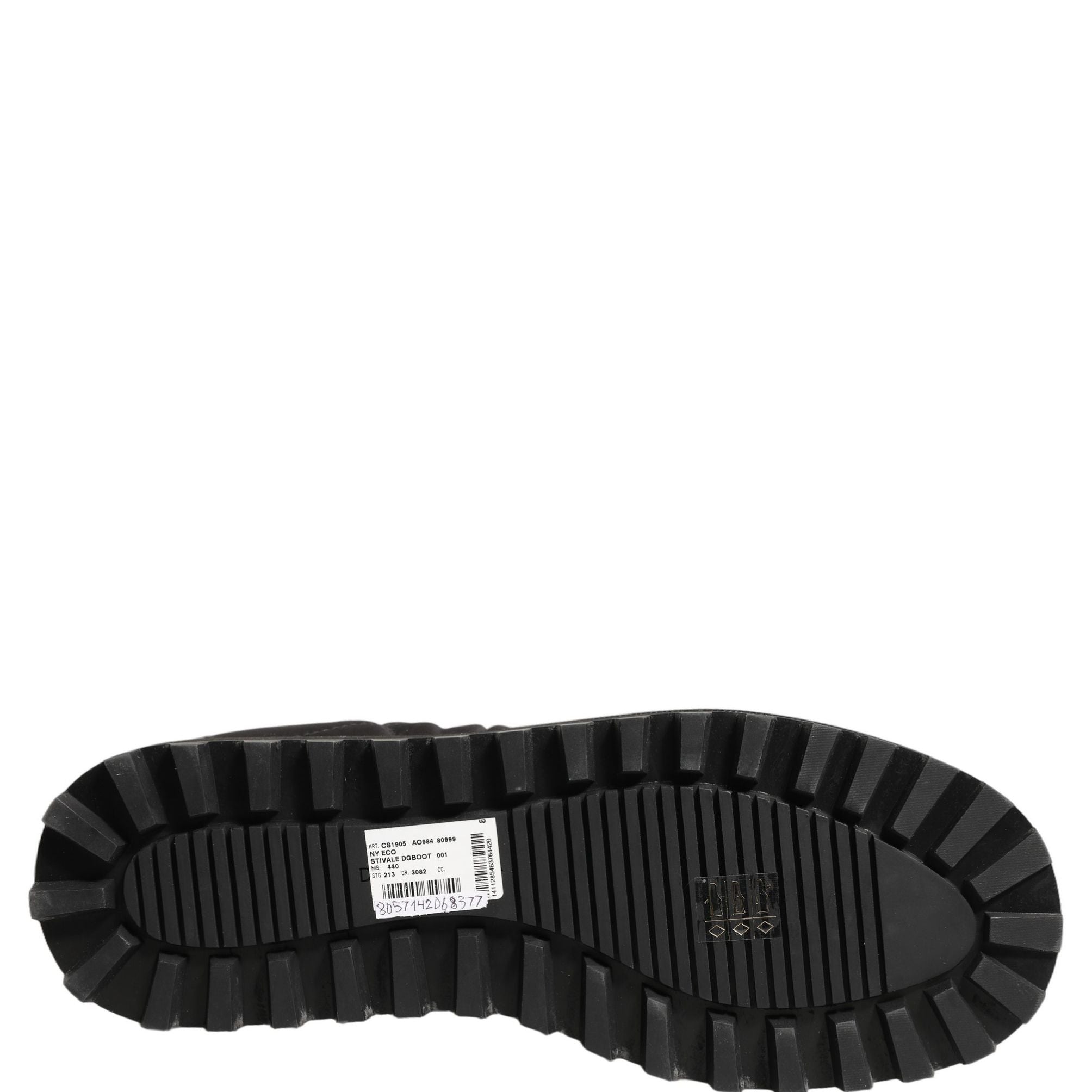 Dolce & Gabbana Black Quilted Effect Mid Calf Boots Shoes