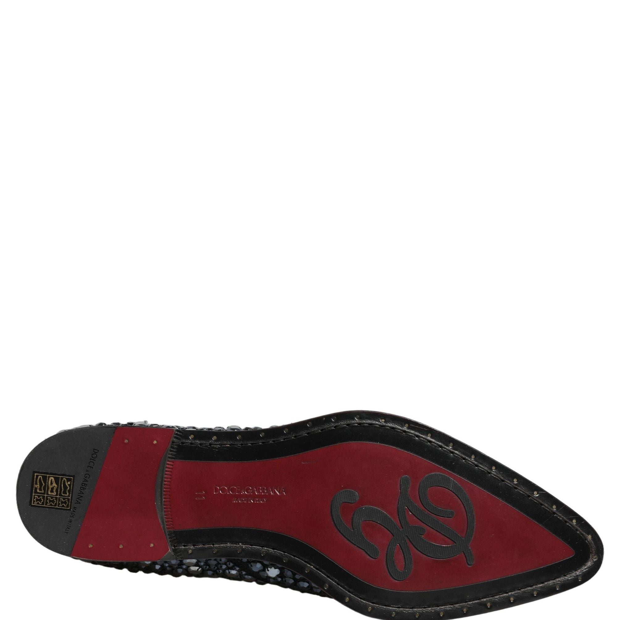 Dolce & Gabbana Black Embellished Chelsea Ankle Boots Shoes