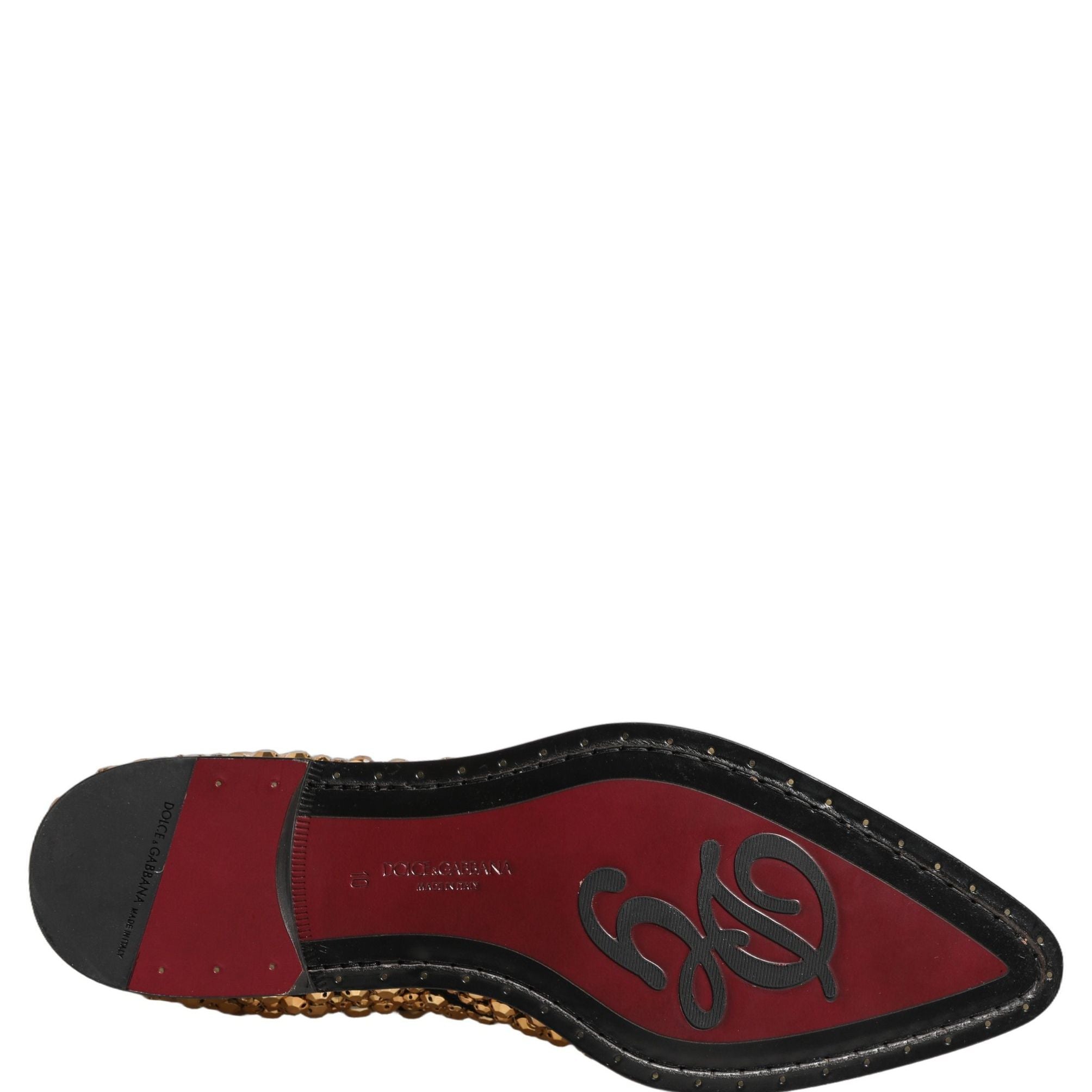 Dolce & Gabbana Gold Embellished Chelsea Ankle Boots Shoes