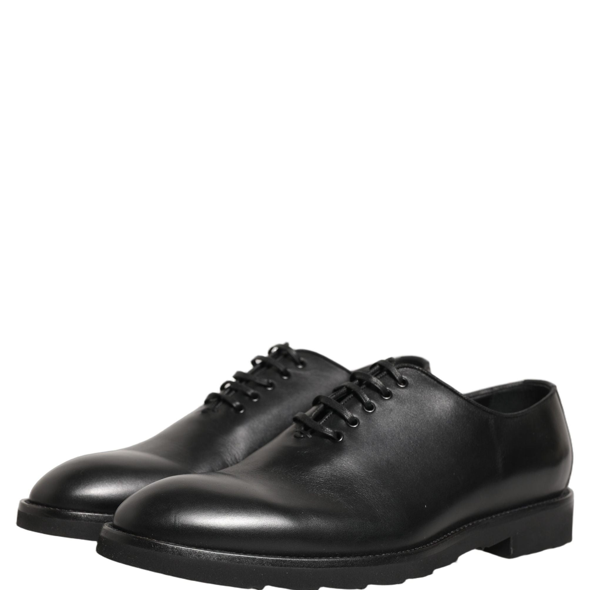 Dolce & Gabbana Black Leather Men Oxford Dress Formal Shoes