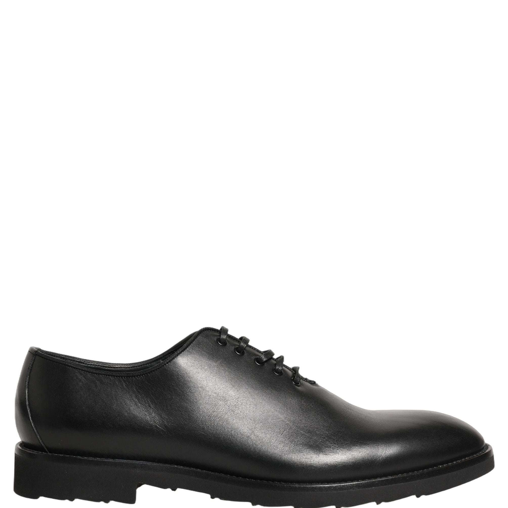 Dolce & Gabbana Black Leather Men Oxford Dress Formal Shoes