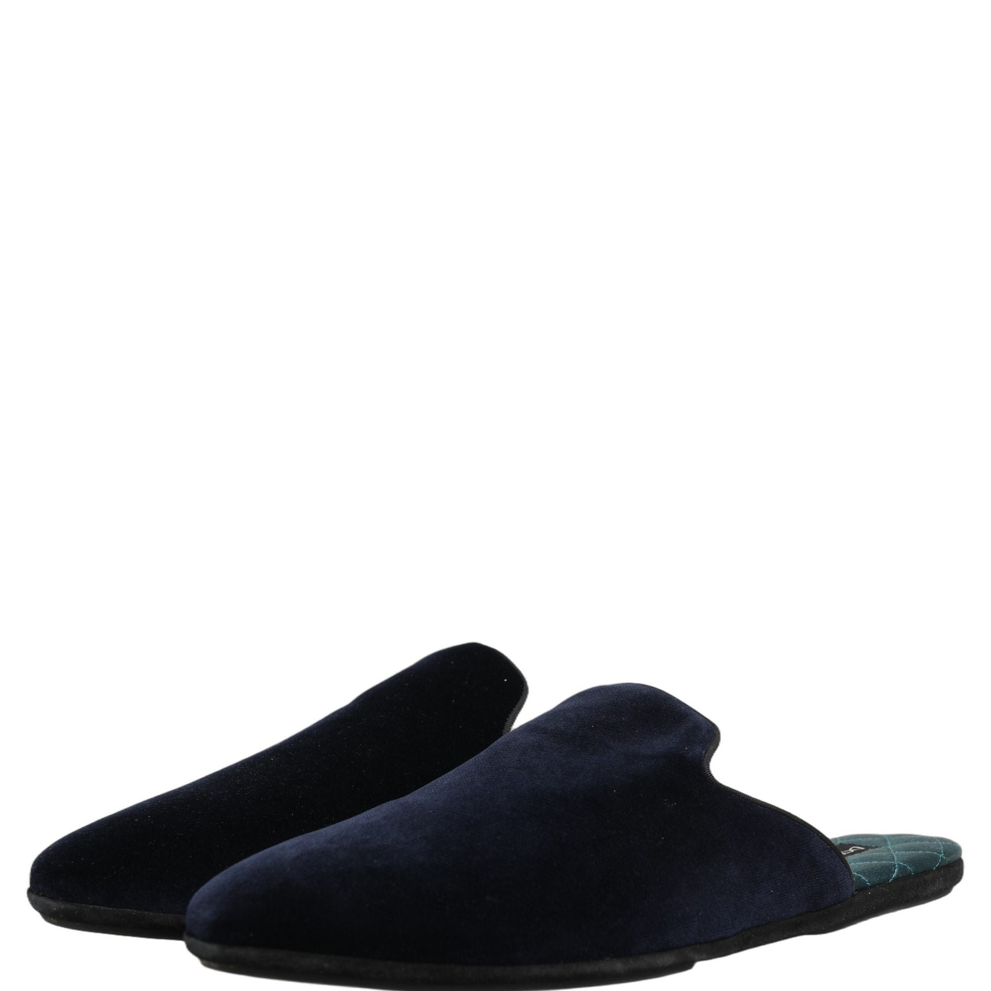 Dolce & Gabbana Dark Blue Suede Slides Flat Slipper Men Shoes