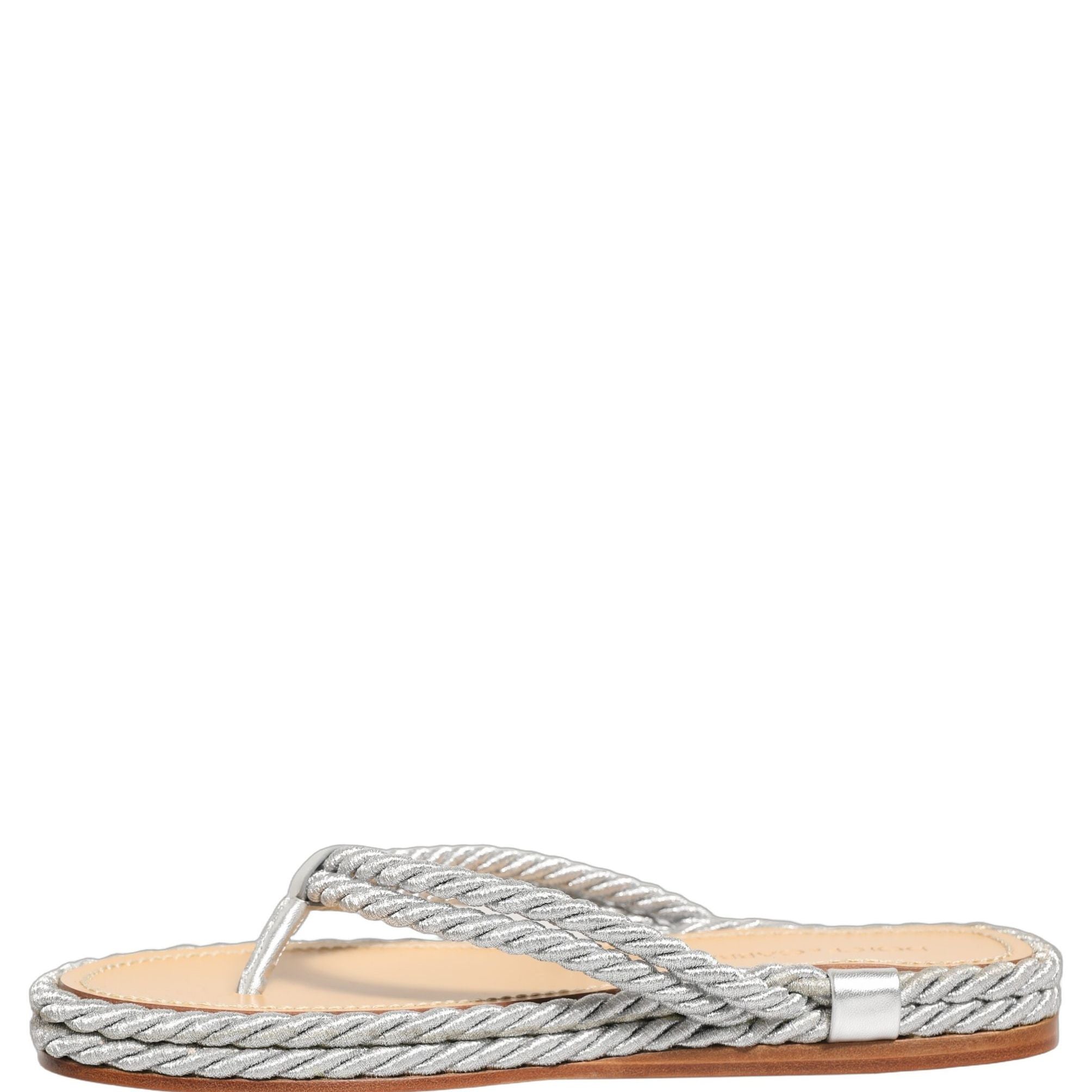 Dolce & Gabbana Silver Rope Slides Sandals Flip Flops Shoes