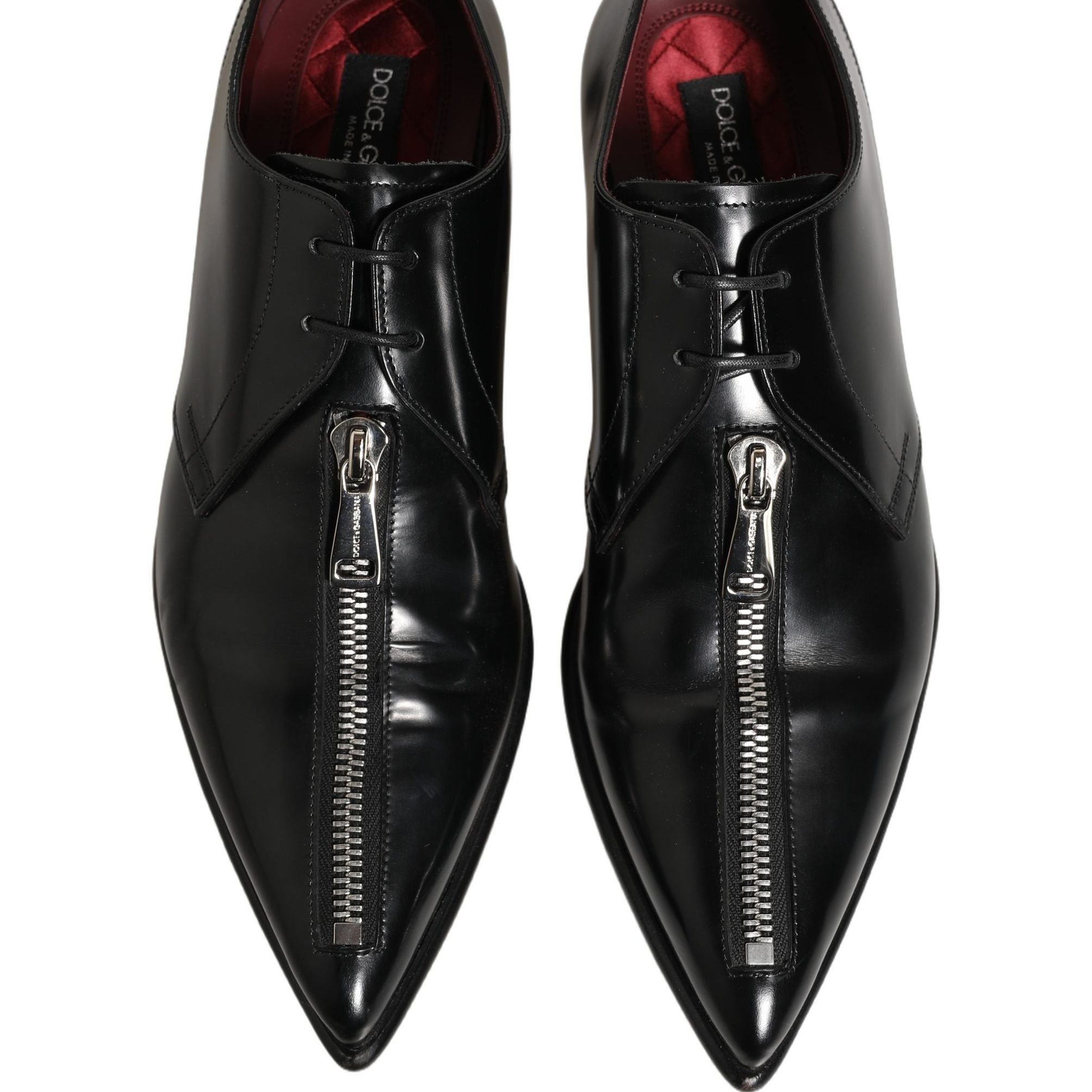Dolce & Gabbana Black Leather Men Derby Dress Formal Shoes