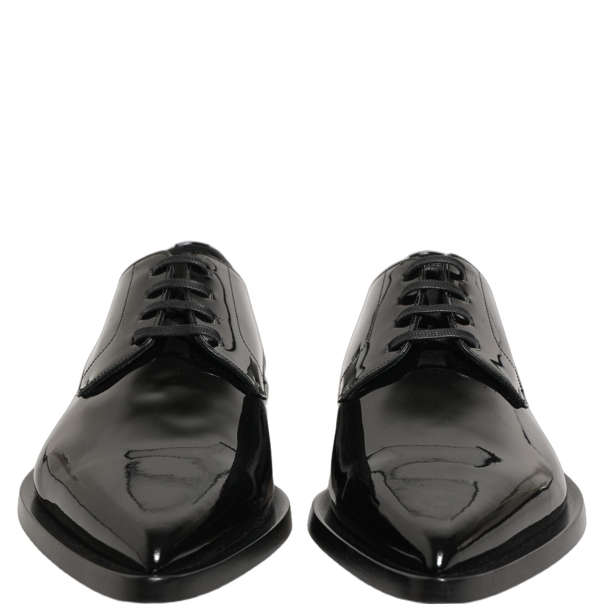 Dolce & Gabbana Black Leather Men Derby Dress Formal Shoes