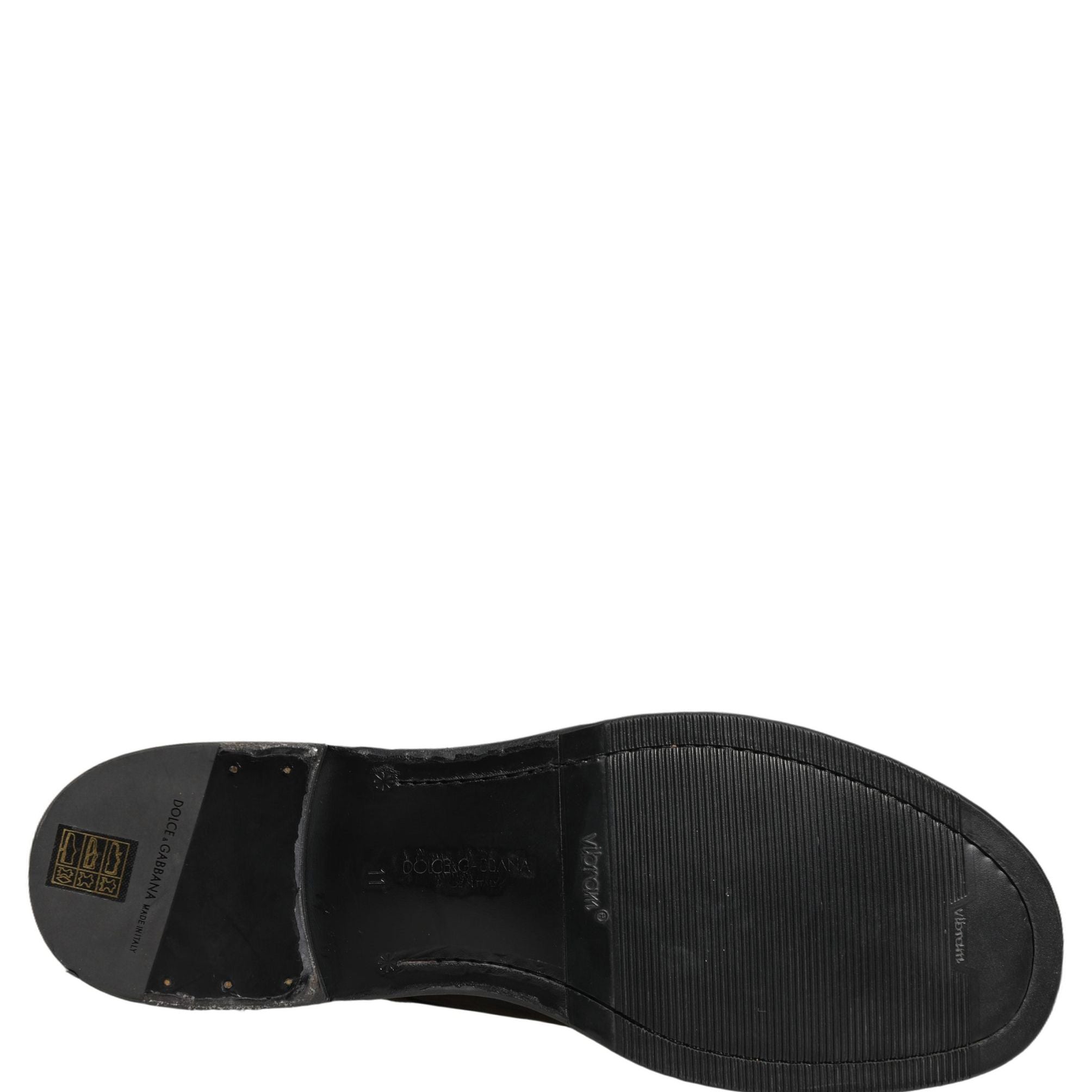 Dolce & Gabbana Black Leather Lace Up Derby Dress Men Shoes