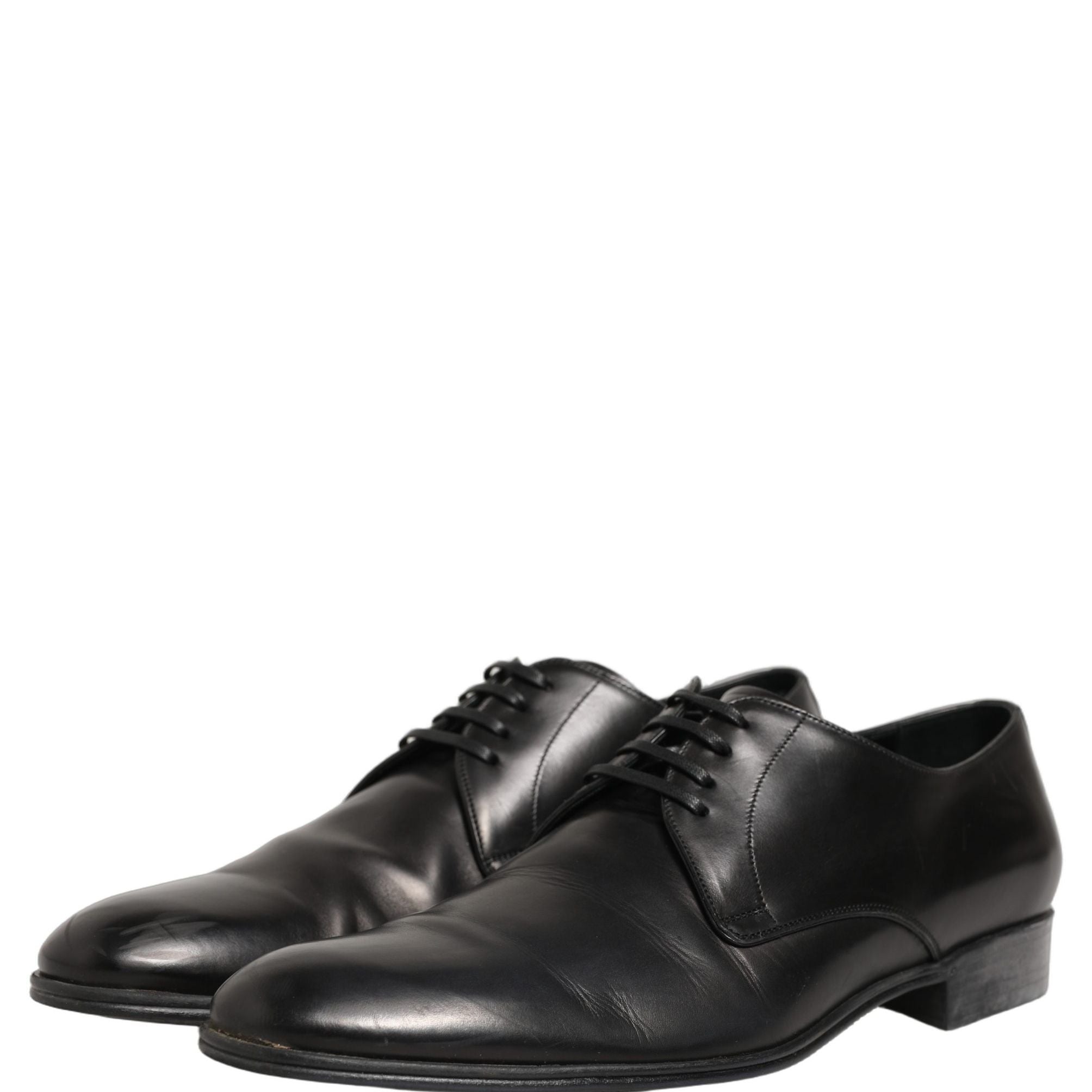Dolce & Gabbana Dress Black Leather Lace Up Derby Shoes