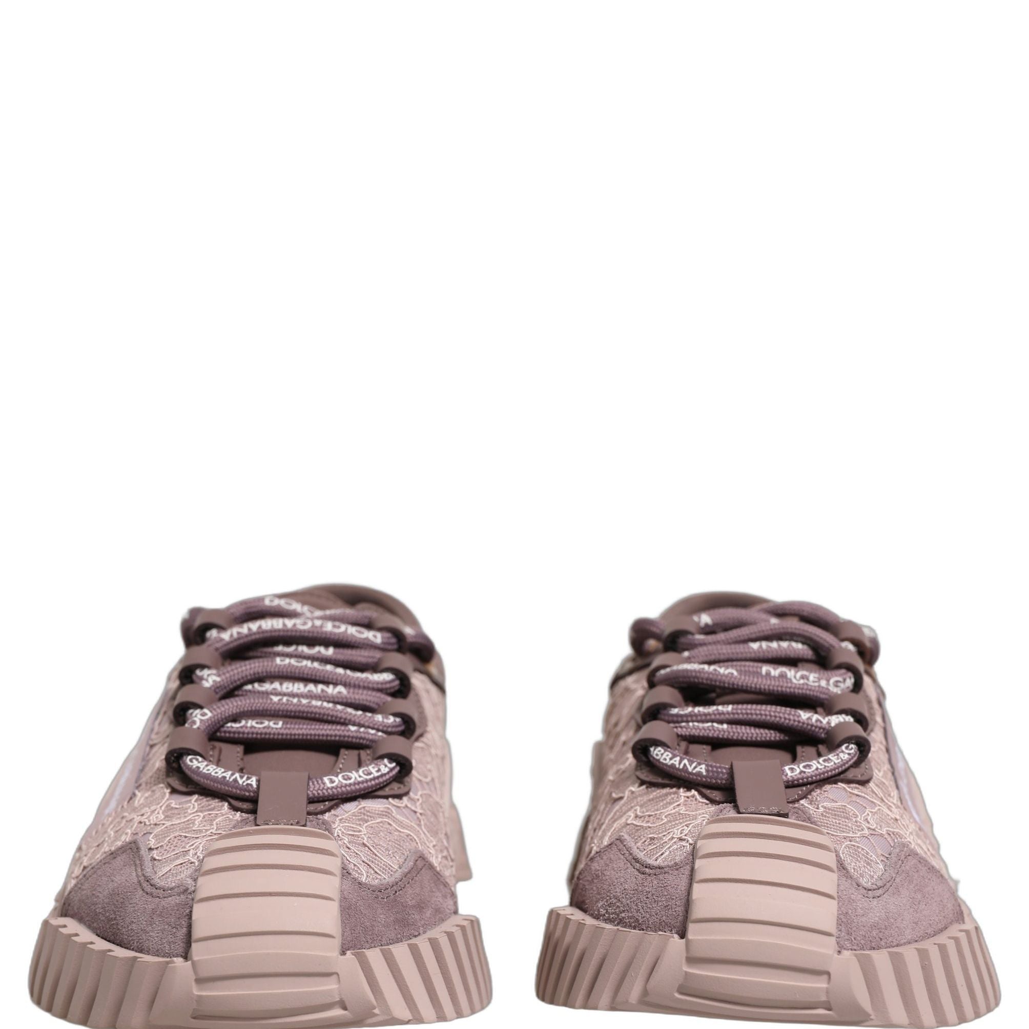 Dolce & Gabbana Pink Lace NS1 Low Top Sneaker Sports Shoes