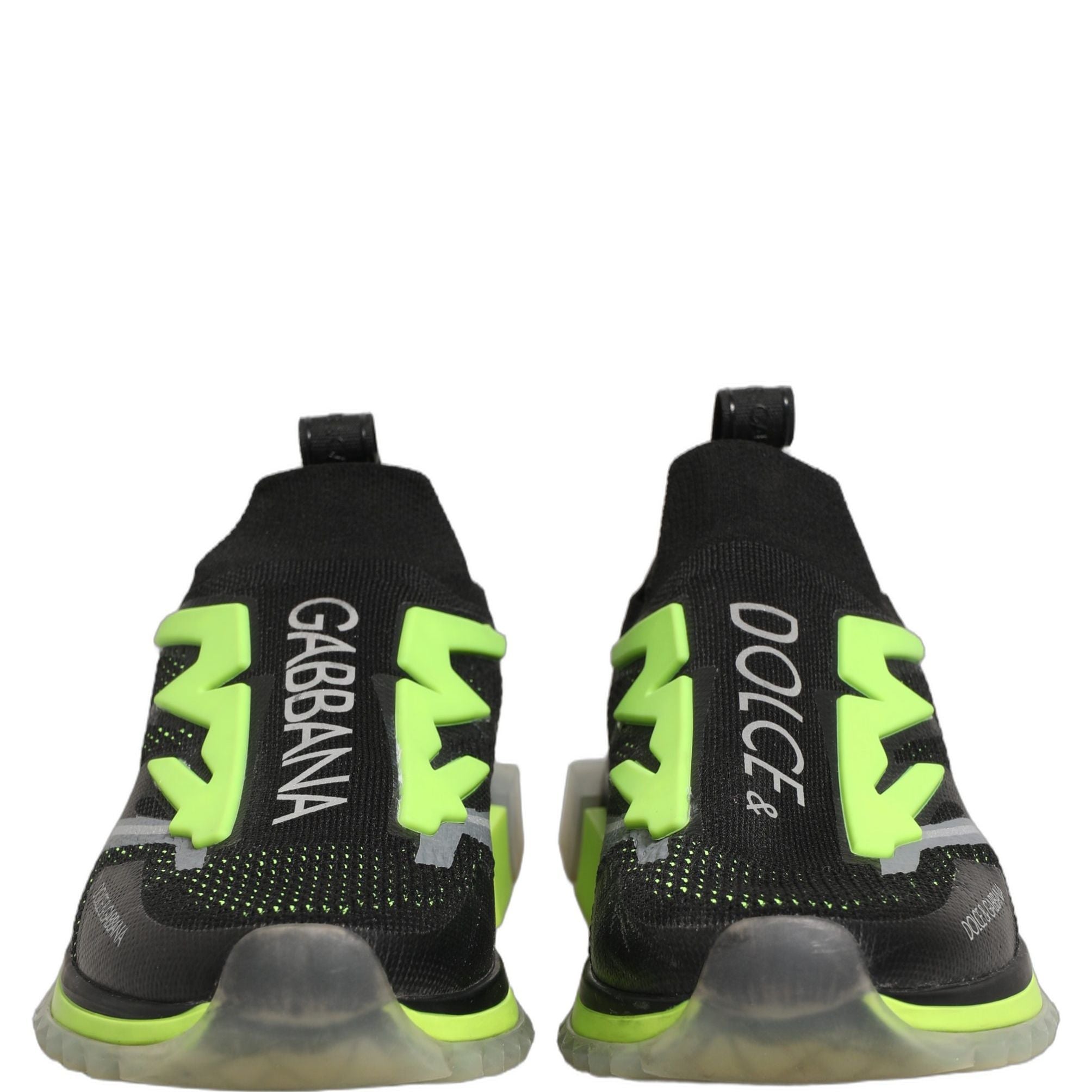 Dolce & Gabbana Black Green Sorrento Low Top Sneakers Shoes