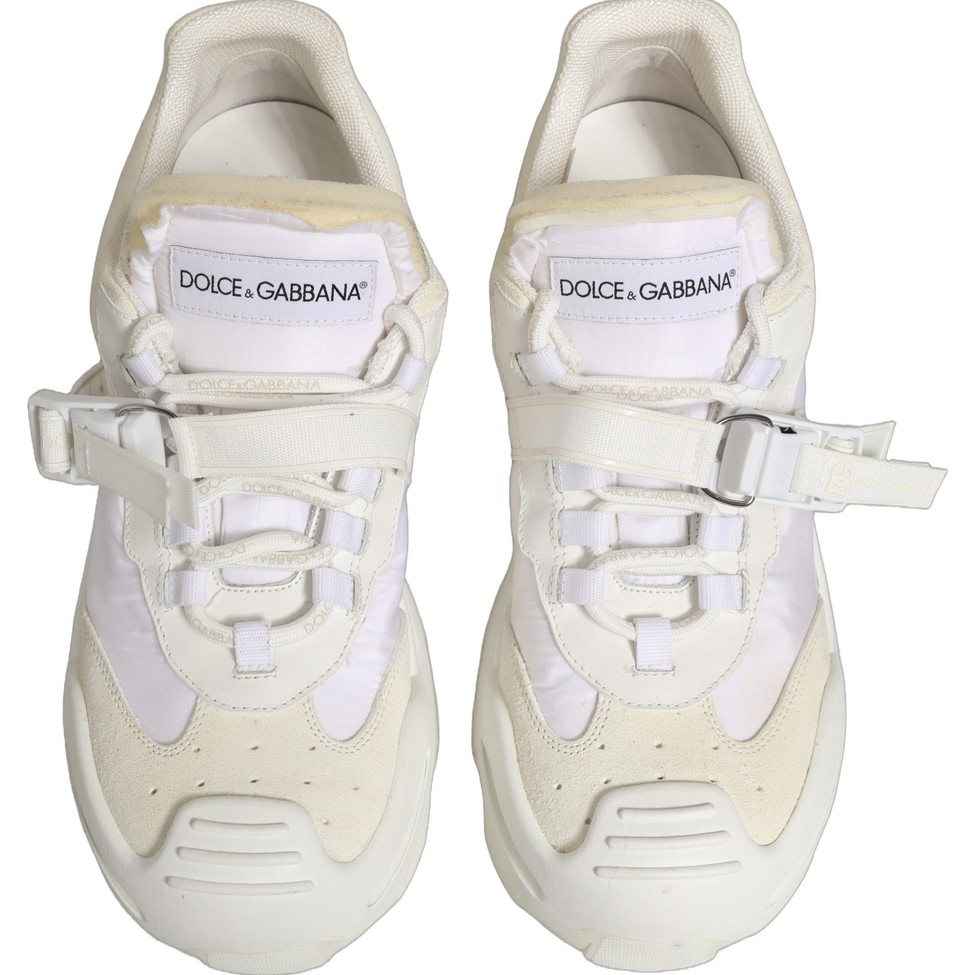 Dolce & Gabbana White Airmaster Panelled Low Top Men Sneakers Shoes