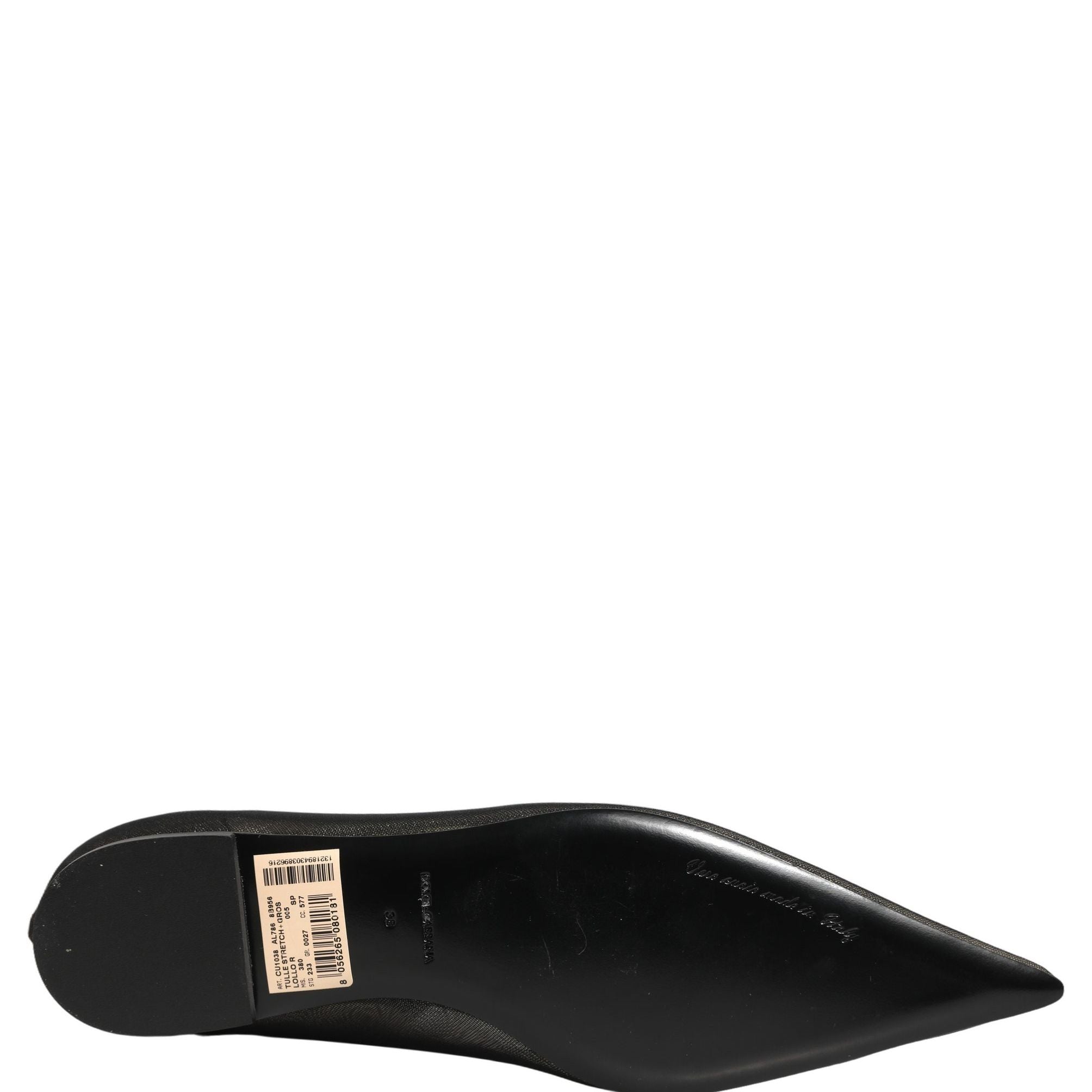 Dolce & Gabbana Black Over The Knee Tulle Flats Boots Shoes