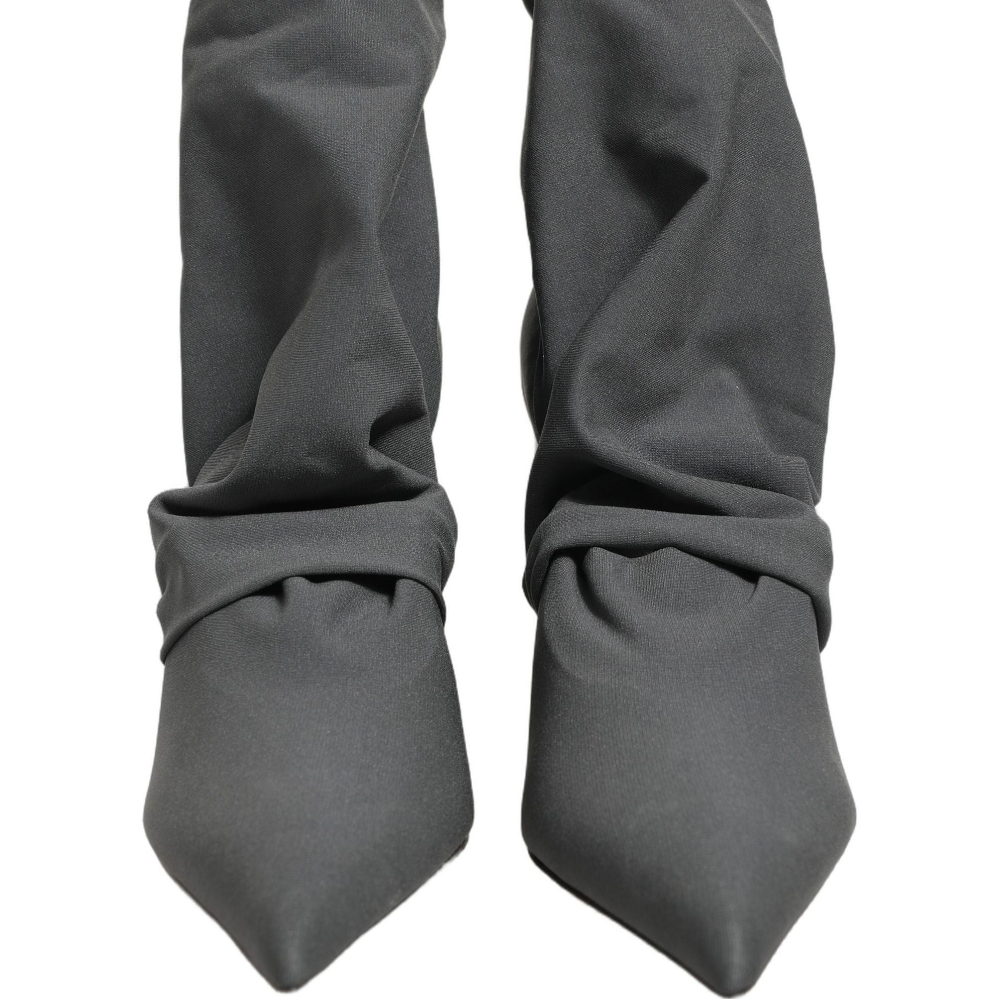 Dolce & Gabbana Gray Stretch Socks Heels Ankle Boots Shoes