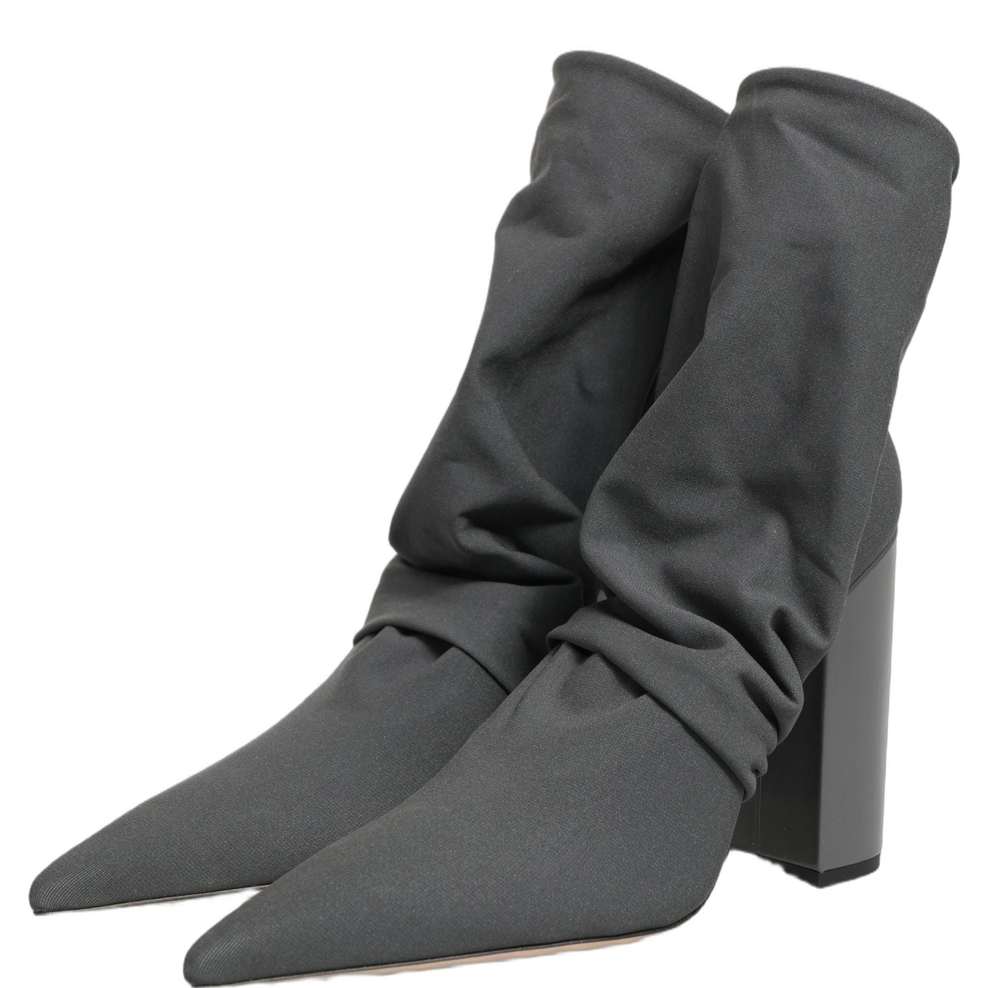 Dolce & Gabbana Gray Stretch Socks Heels Ankle Boots Shoes