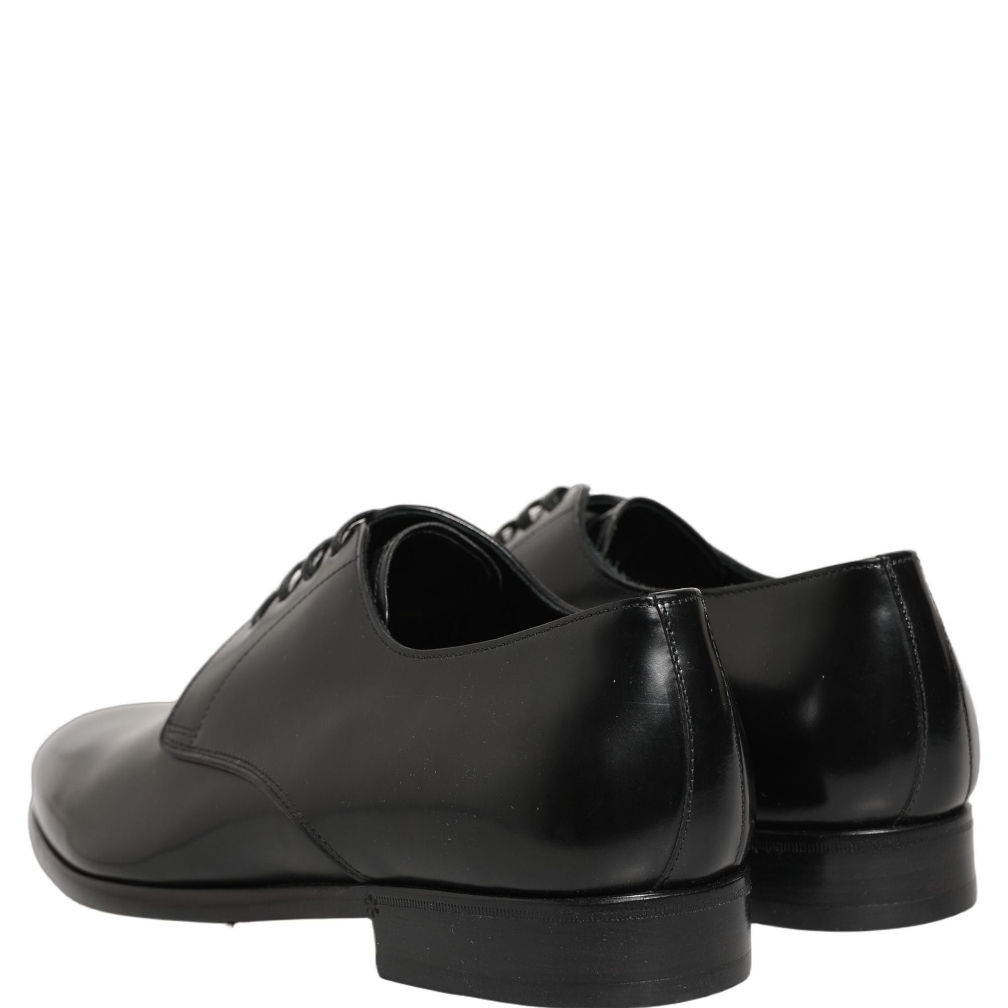 Dolce & Gabbana Black Leather Lace Up Derby Dress Shoes