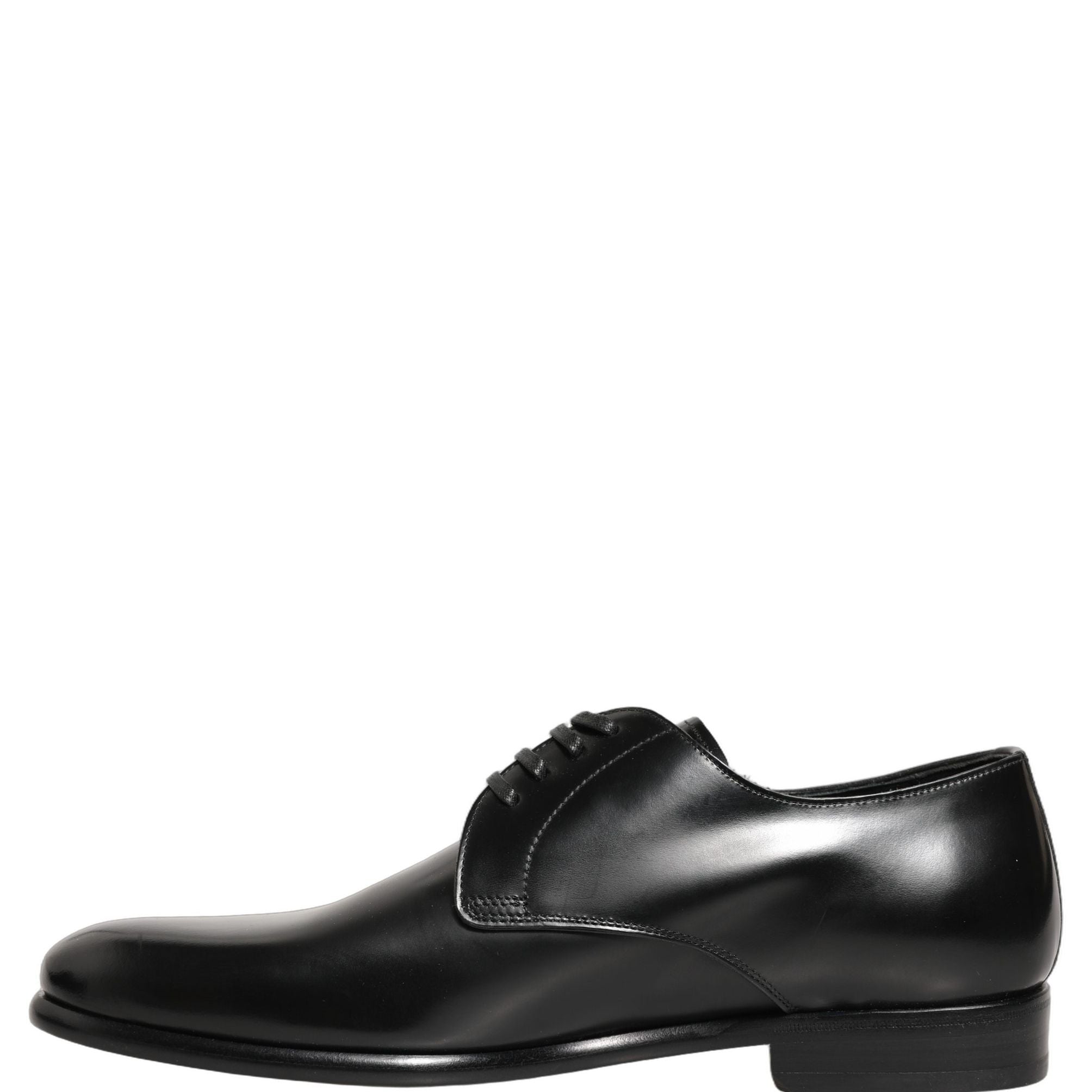 Dolce & Gabbana Black Leather Lace Up Derby Dress Shoes