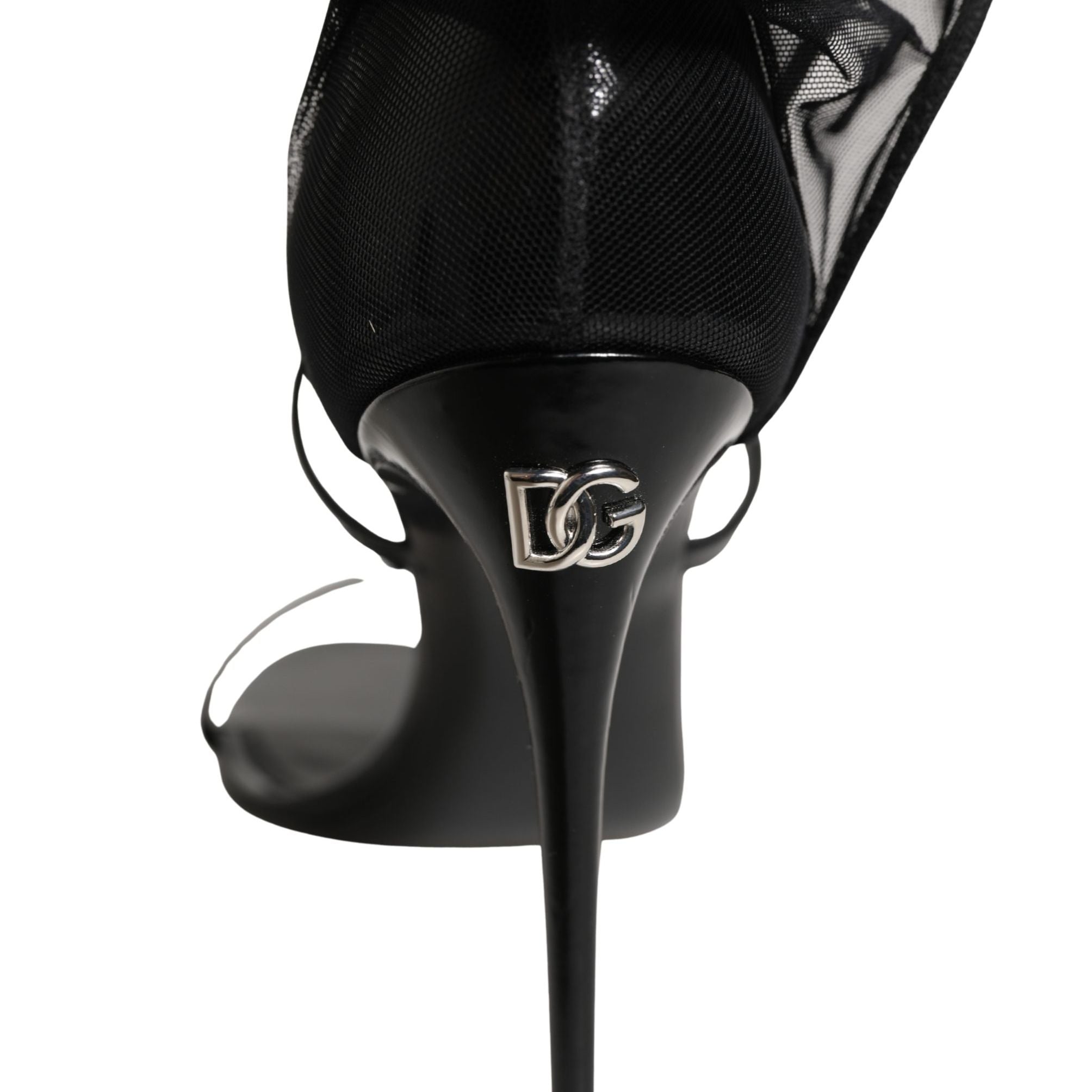 Dolce & Gabbana Black Stiletto Sandals Socks High Boots Shoes