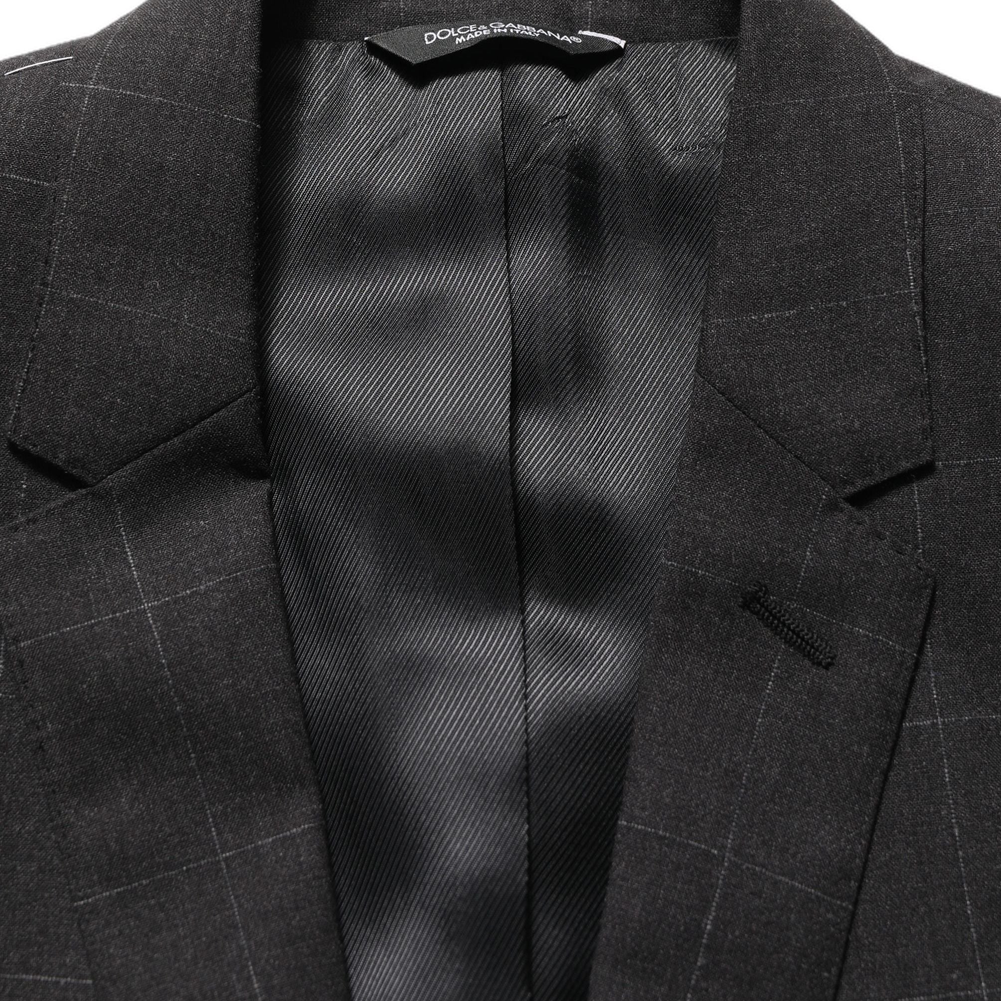 Dolce & Gabbana Black Wool Slim Fit Formal 2 Piece Men Suit