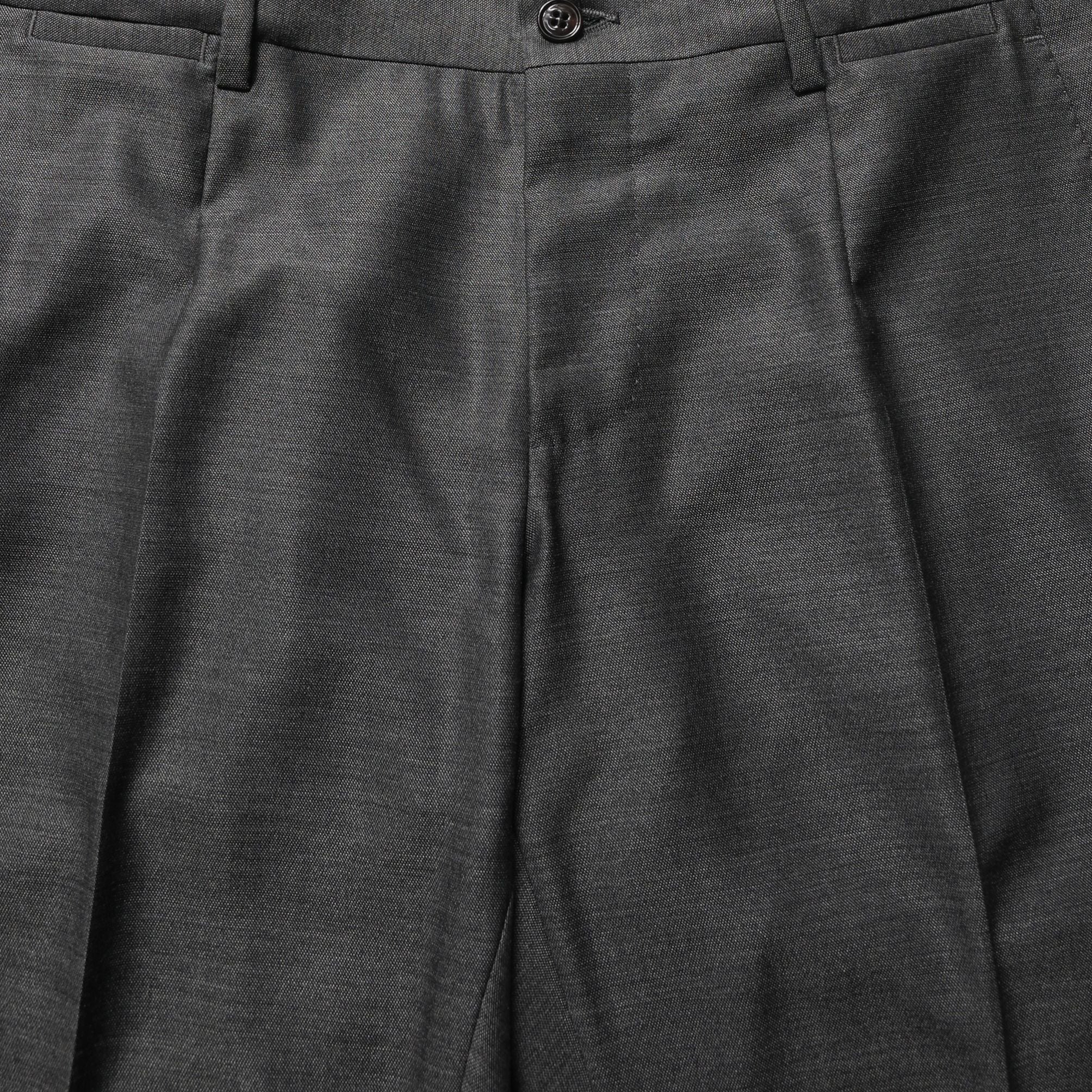 Dolce & Gabbana Gray MARTINI Slim Fit Formal 3 Piece Suit