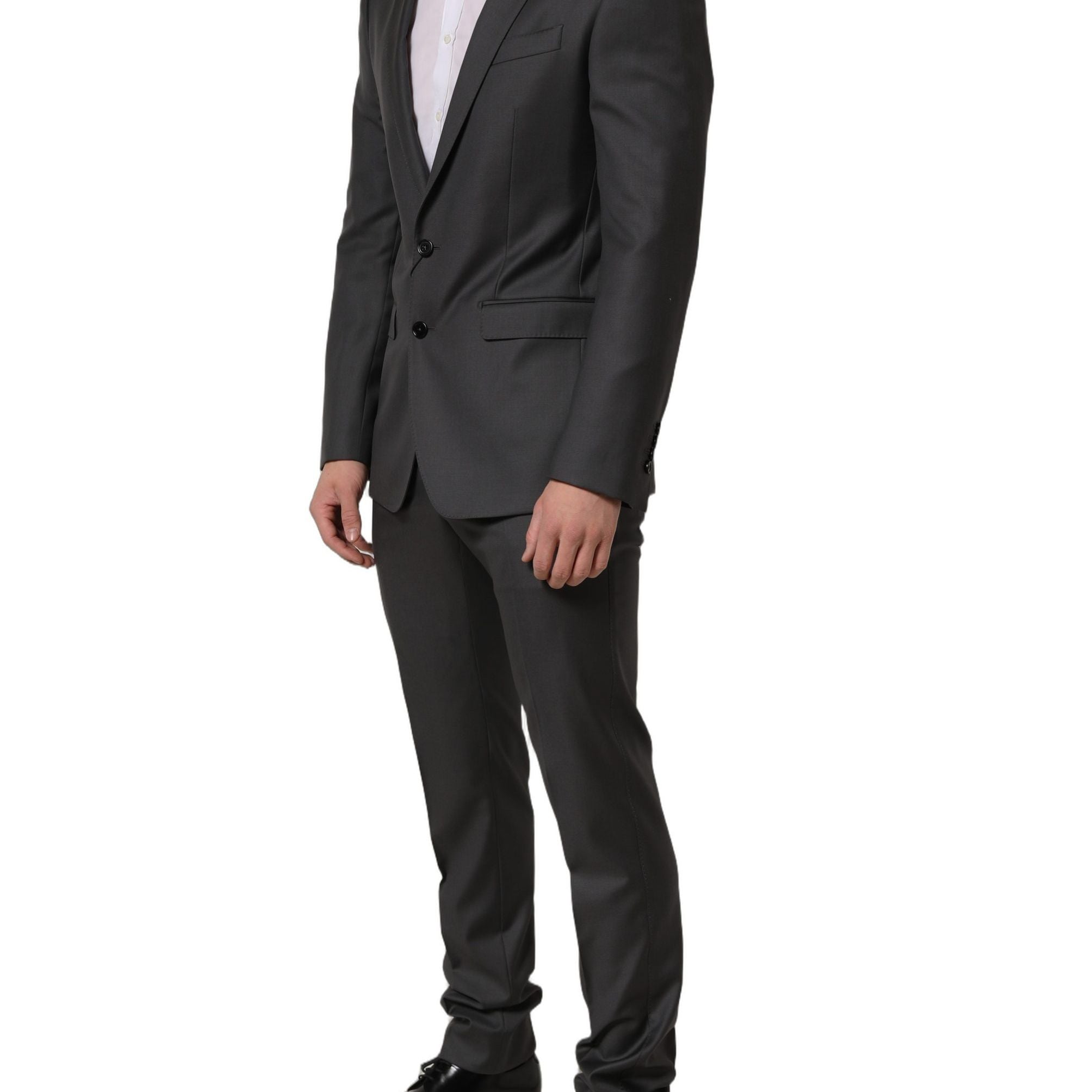 Dolce & Gabbana Gray MARTINI Slim Fit Formal 2Piece Men Suit
