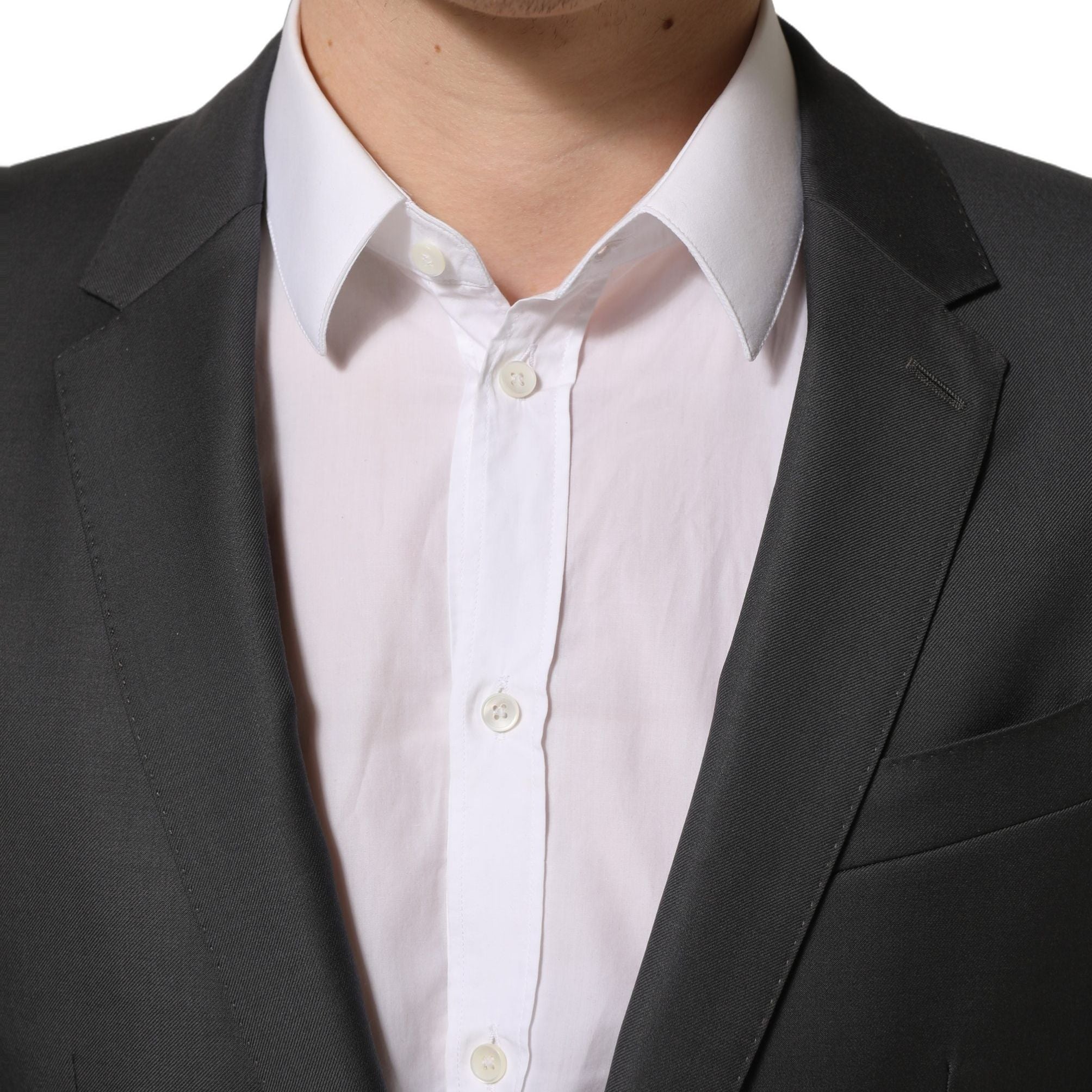 Dolce & Gabbana Gray MARTINI Slim Fit Formal 2Piece Men Suit