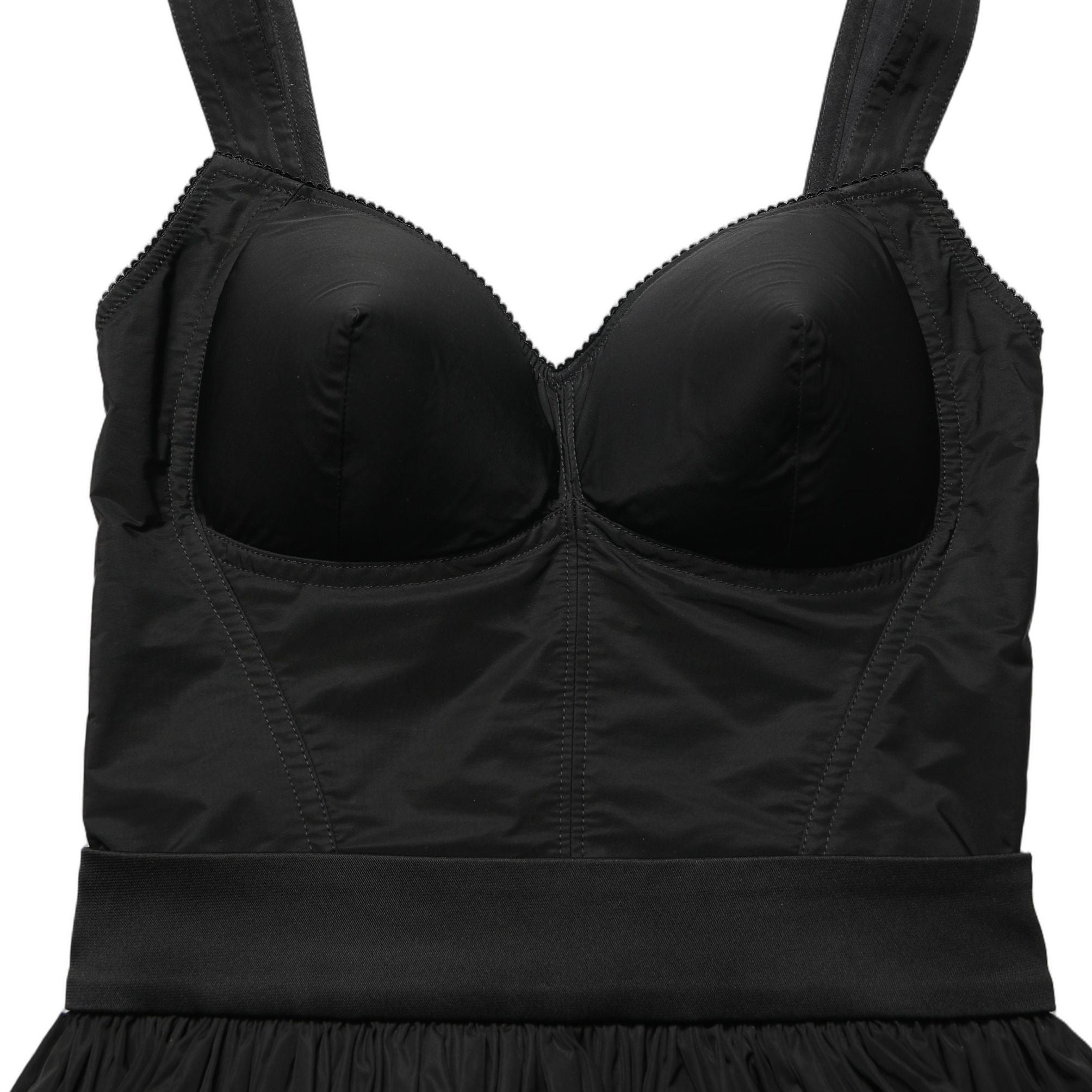 Dolce & Gabbana Black Nylon A-Line Sleeveless Mini Dress