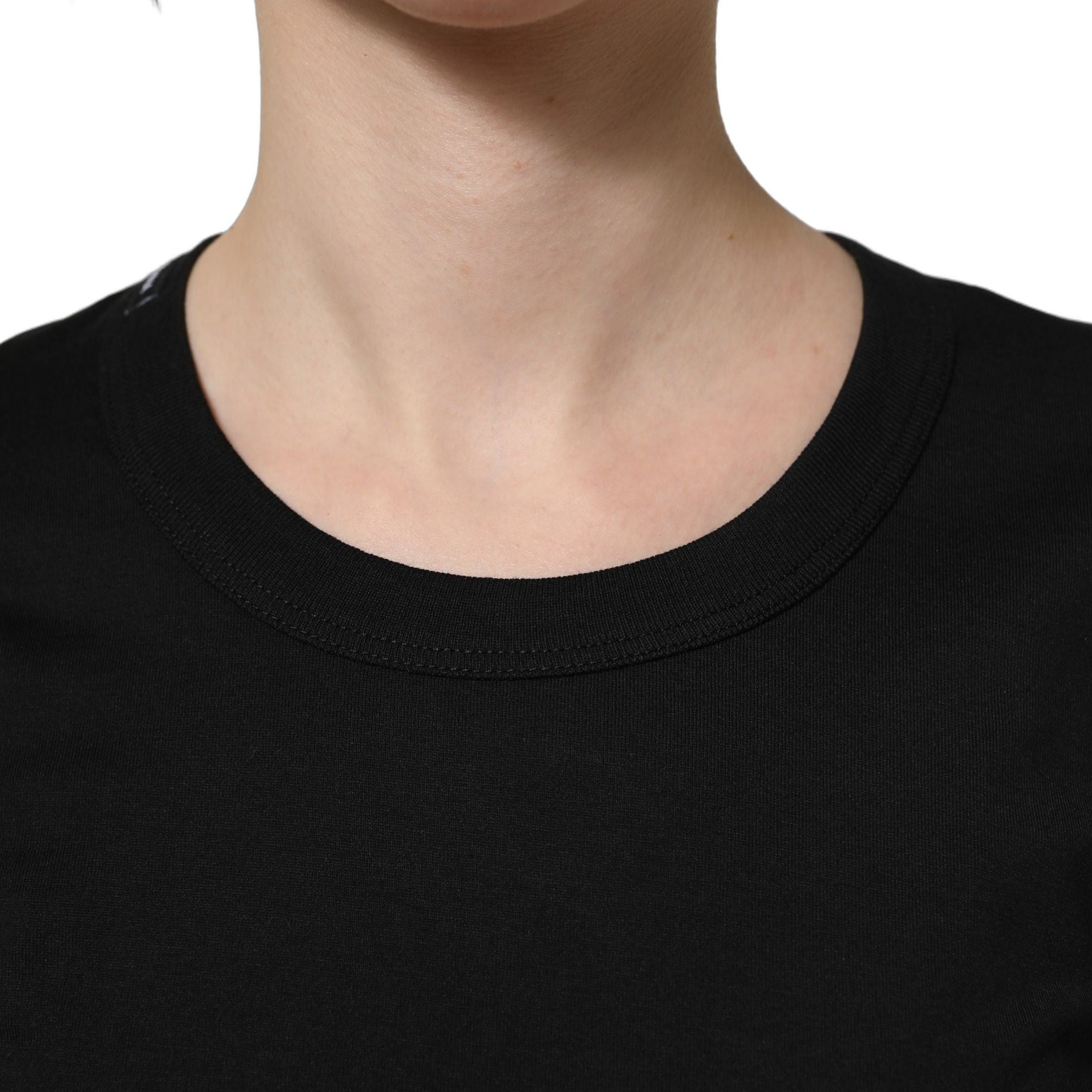 Dolce & Gabbana Black Cotton Short Sleeves Crew Neck T-shirt