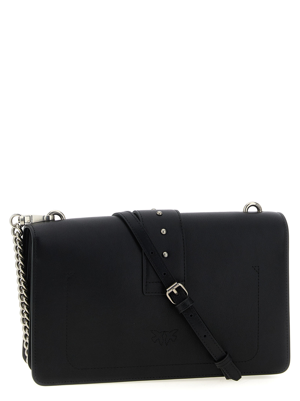 PINKO Black Goatskin Crossbody Bag
