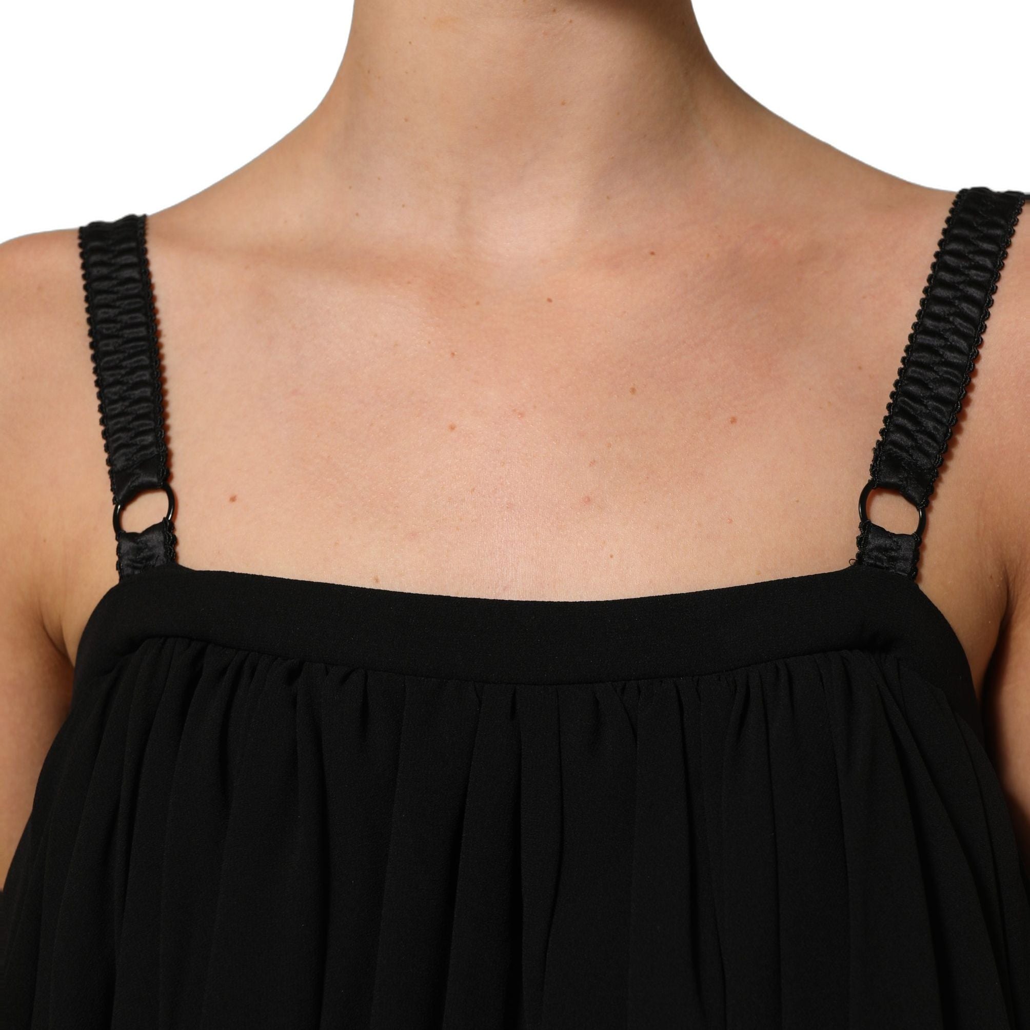 Dolce & Gabbana Black Sleeveless Floral Lace Tank Blouse Top