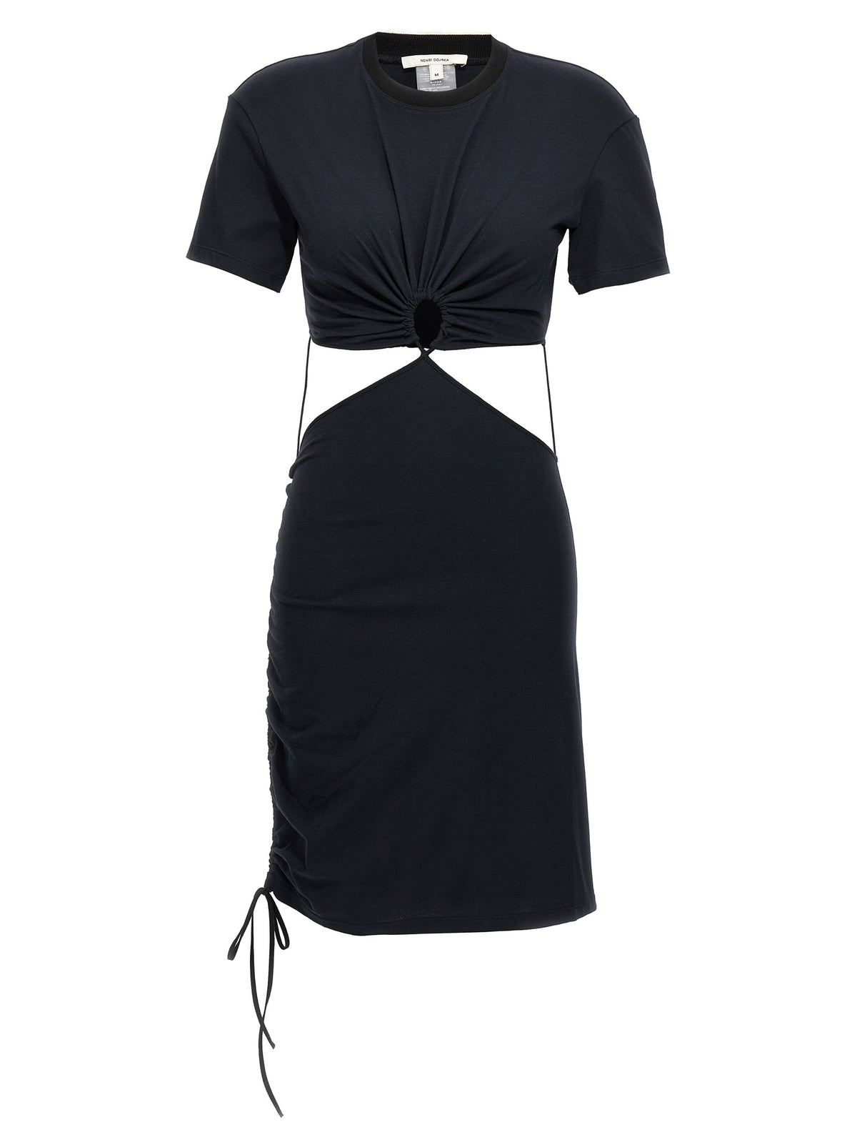 Nensi Dojaka Black Cotton Midi Dress